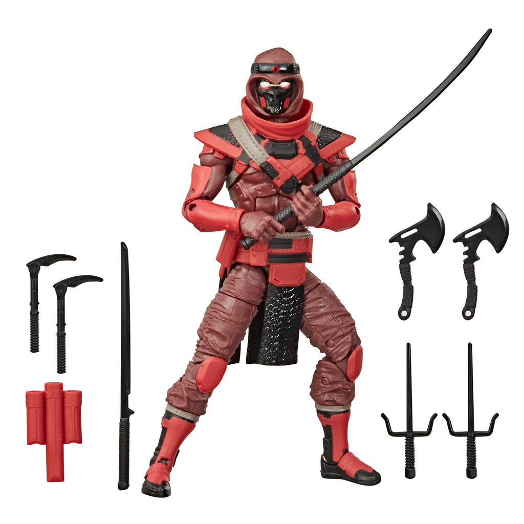 G.I. Joe Classified Series Red Ninja Action Figure #08 Collectible Toy with Multiple Accessories