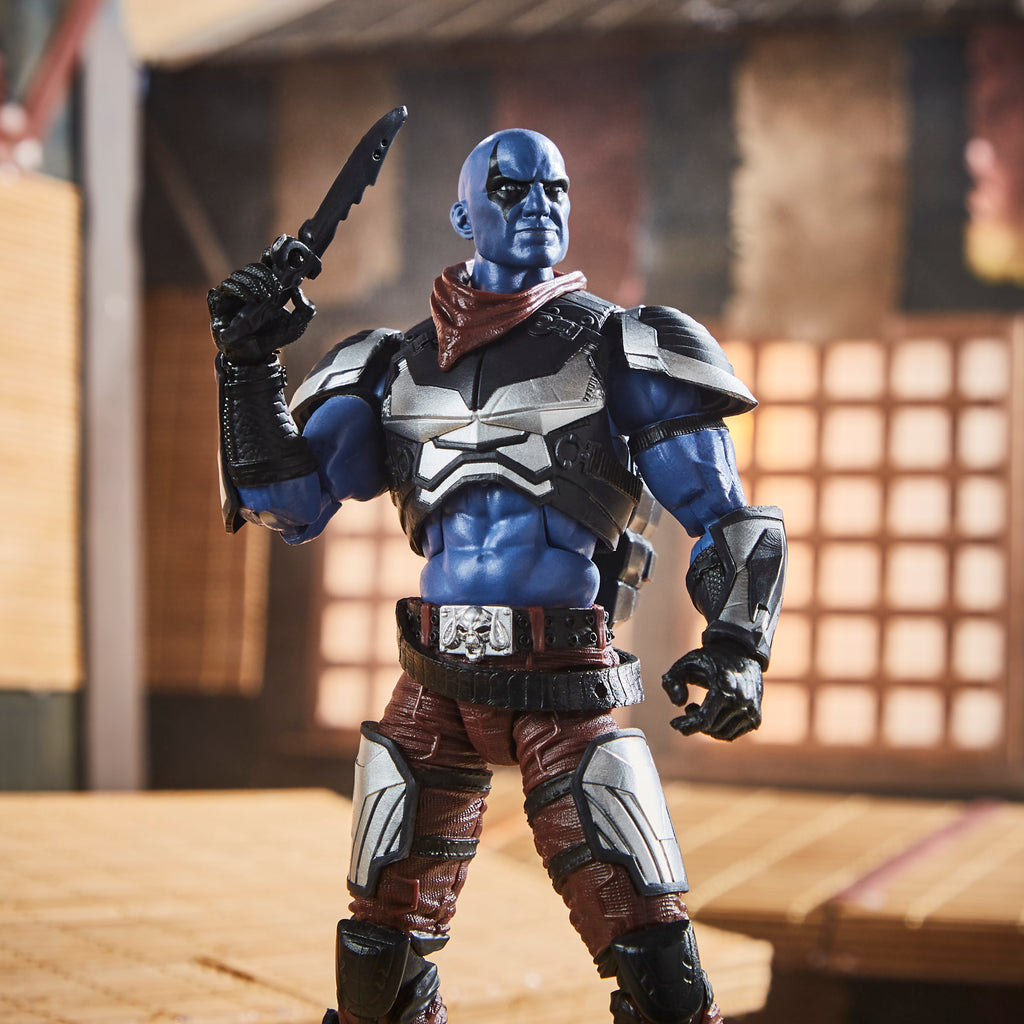 G.I. Joe Classified Series Zartan diorama with hooded face and bow in Japanese setting