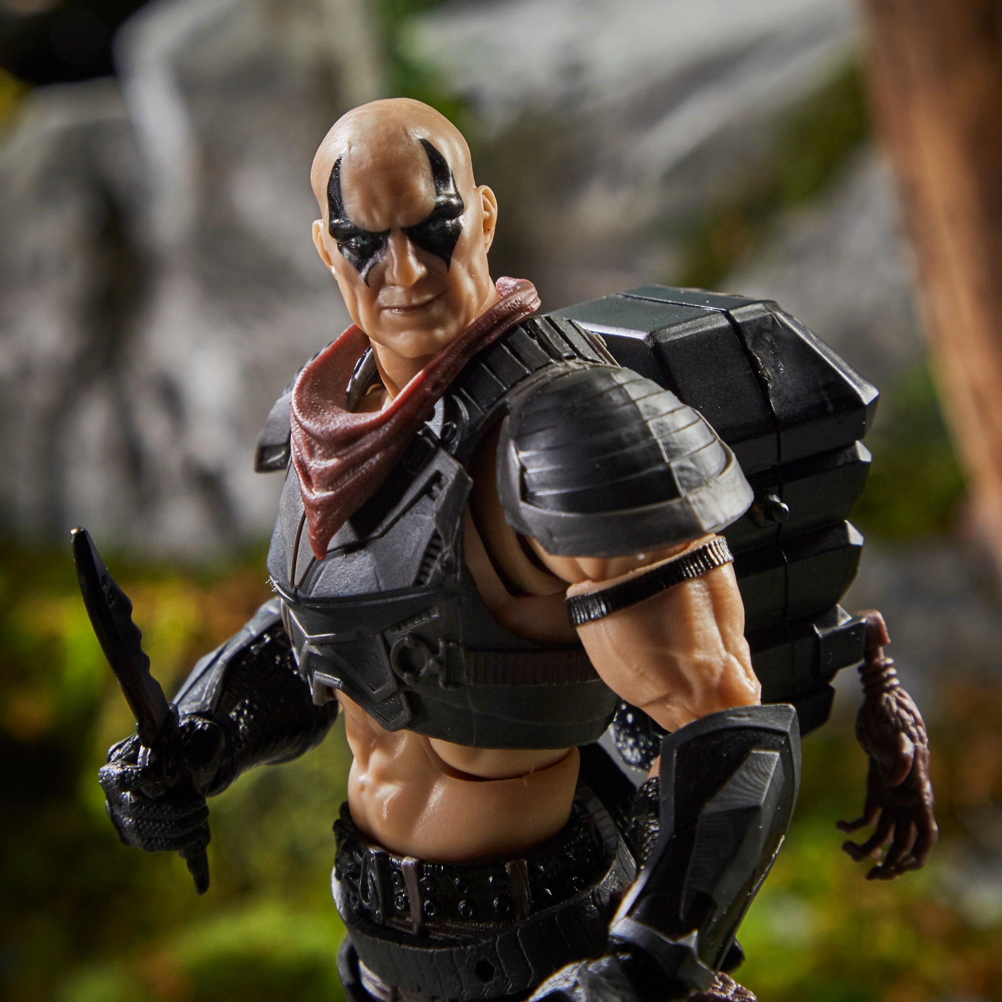 G.I. Joe Classified Series Zartan close-up with hooded disguise and gun drawn