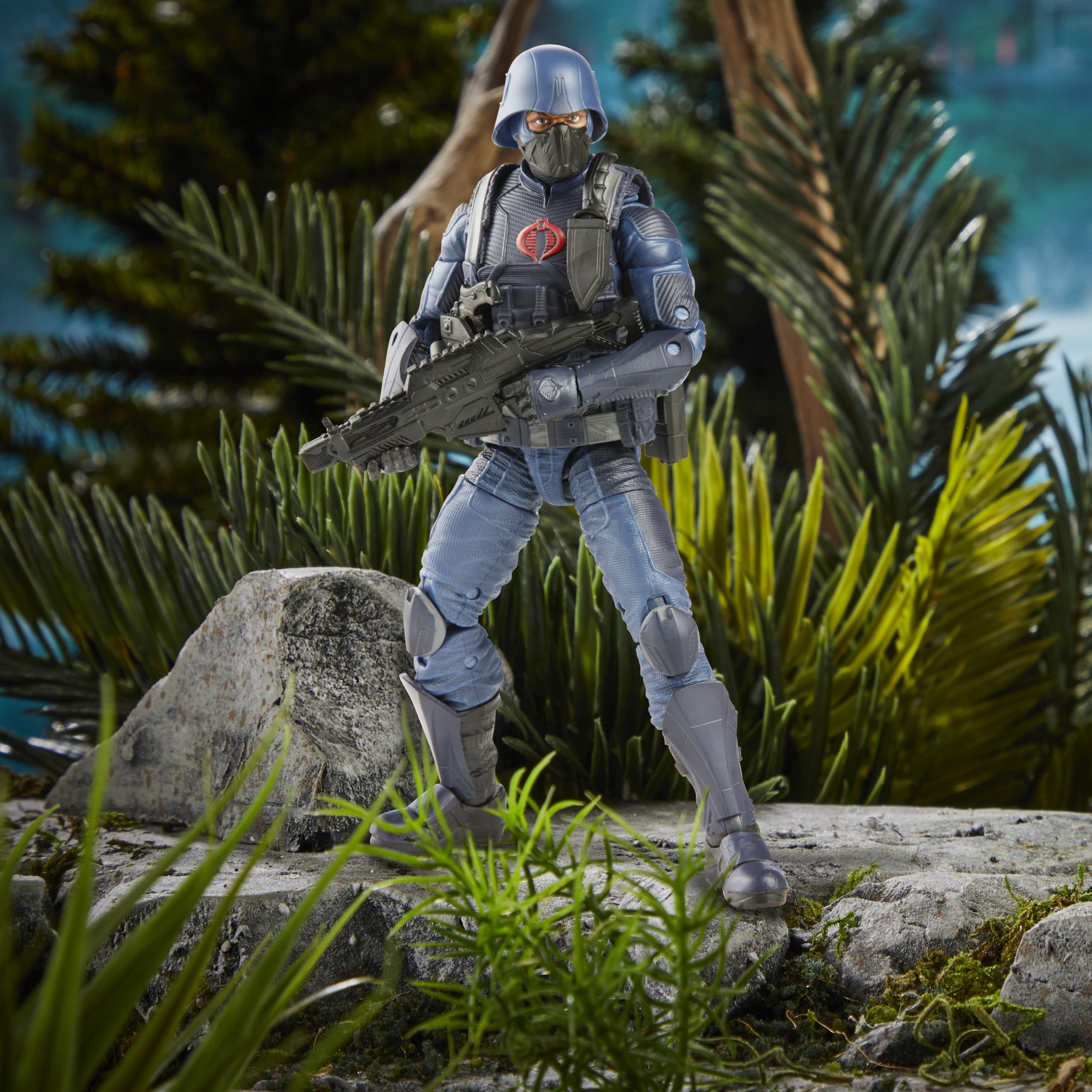 G.I. Joe Classified Series Cobra Infantry standing with assault rifle in jungle