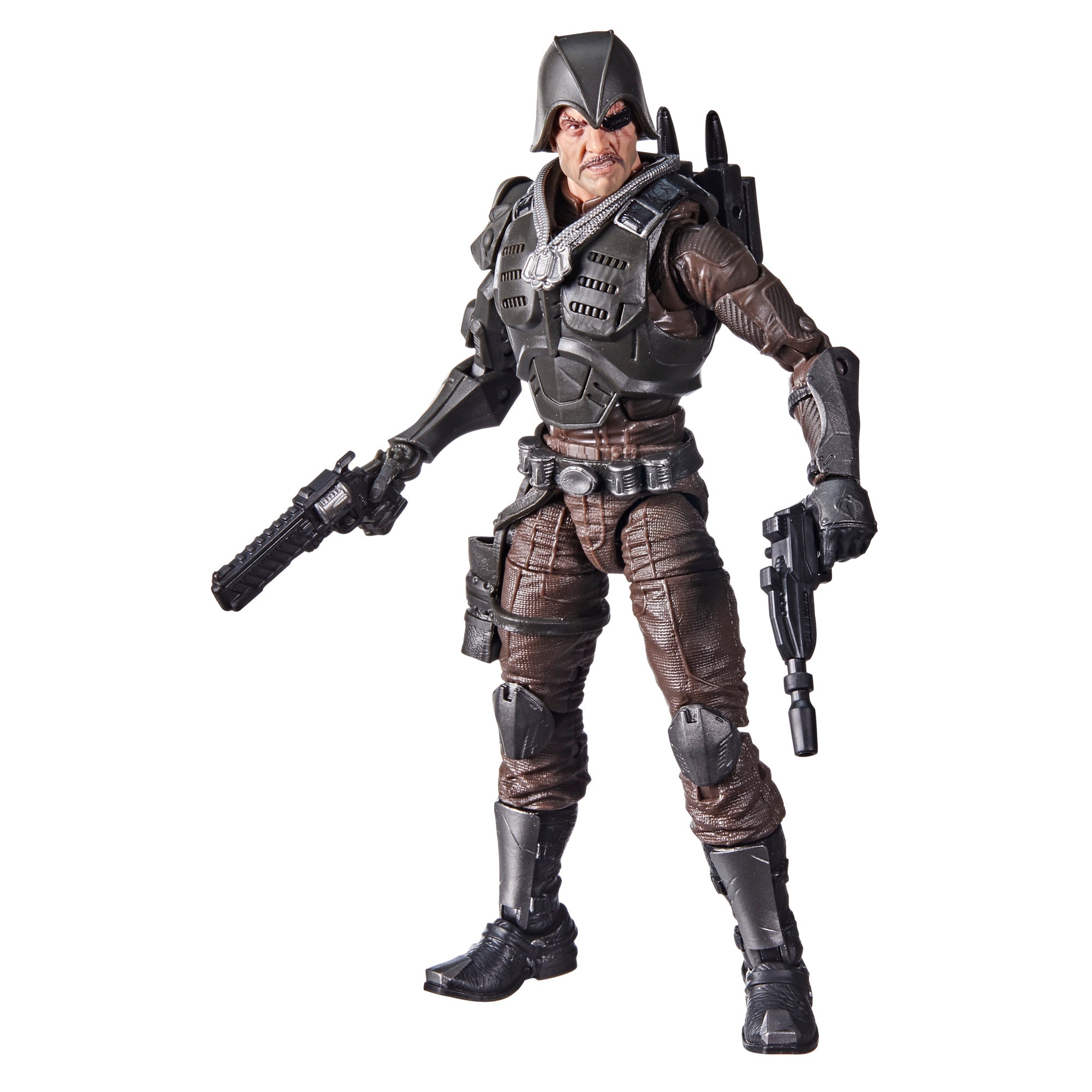 G.I. Joe Classified Series Major Bludd figure on white background with 6 accessories