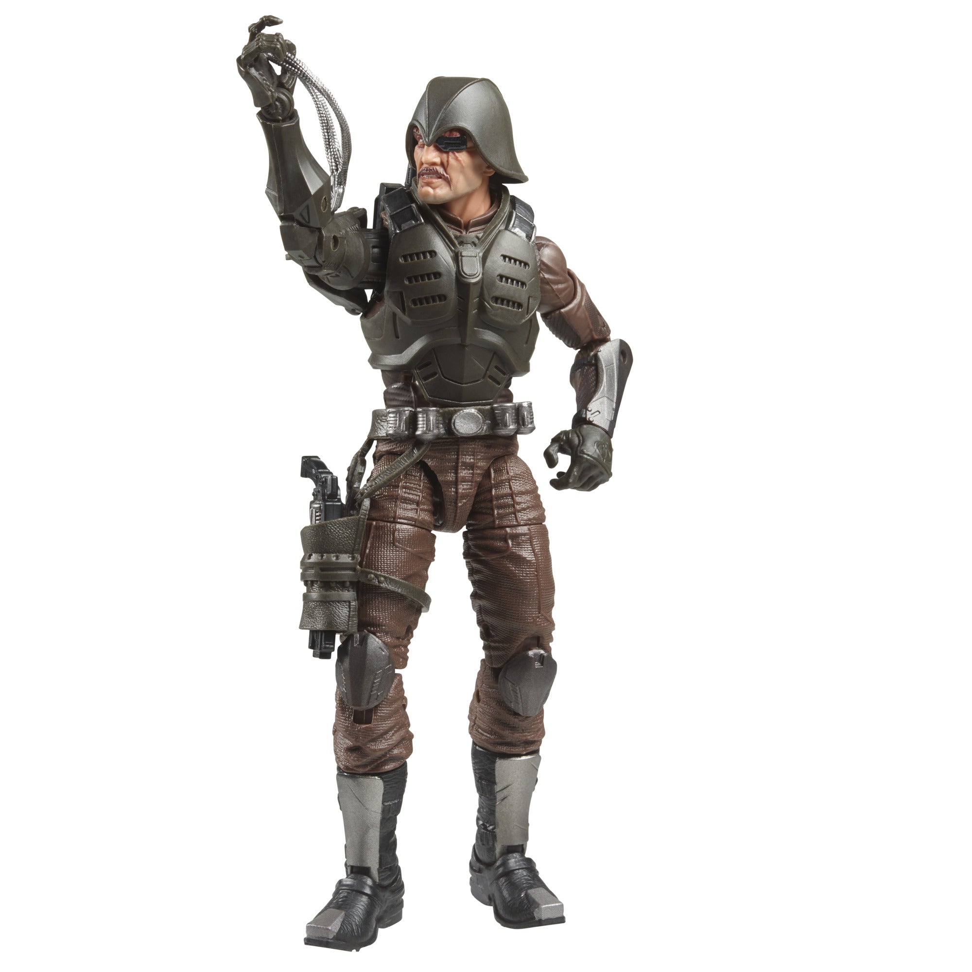G.I. Joe Classified Series Major Bludd white background action pose dual wielding pistols
