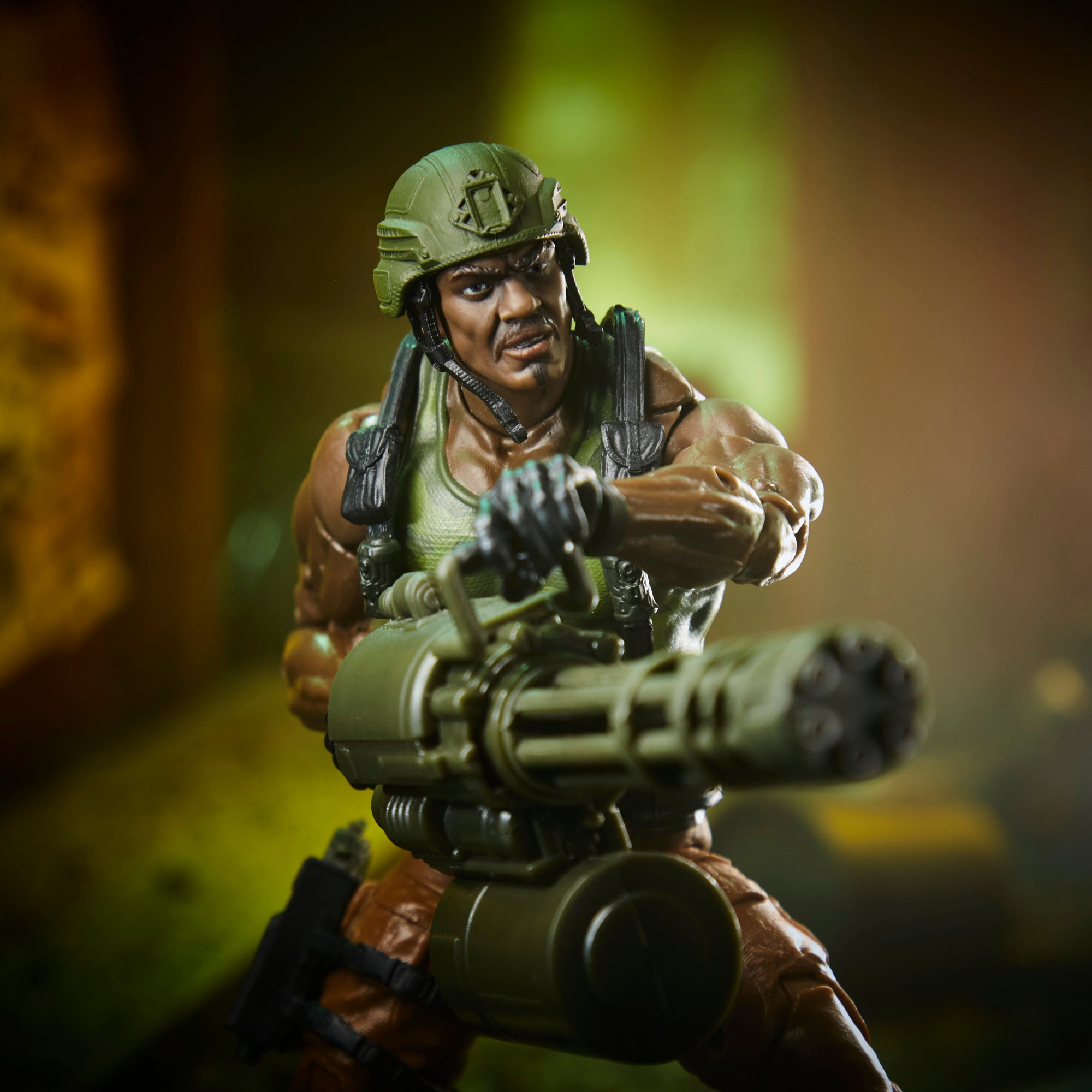 G.I. Joe Classified Series Heavy Artillery Roadblock wide urban diorama action shot