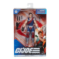 G.I. Joe Classified Series Xamot Paoli white background wide stance dual-wielding two daggers showing facial scar and full Crimson Guard uniform detail