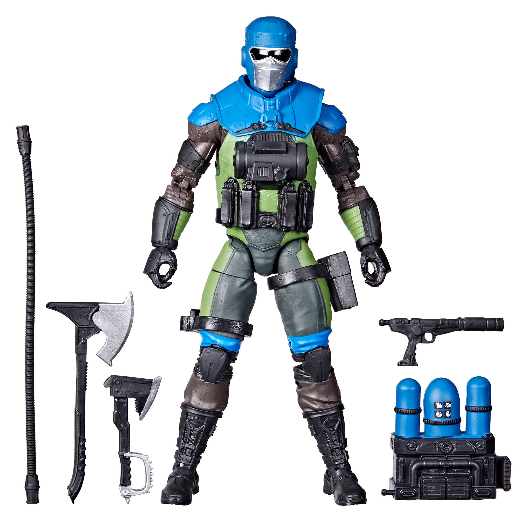 G.I. Joe Classified Series Mad Marauders Barbecue white background main shot with box