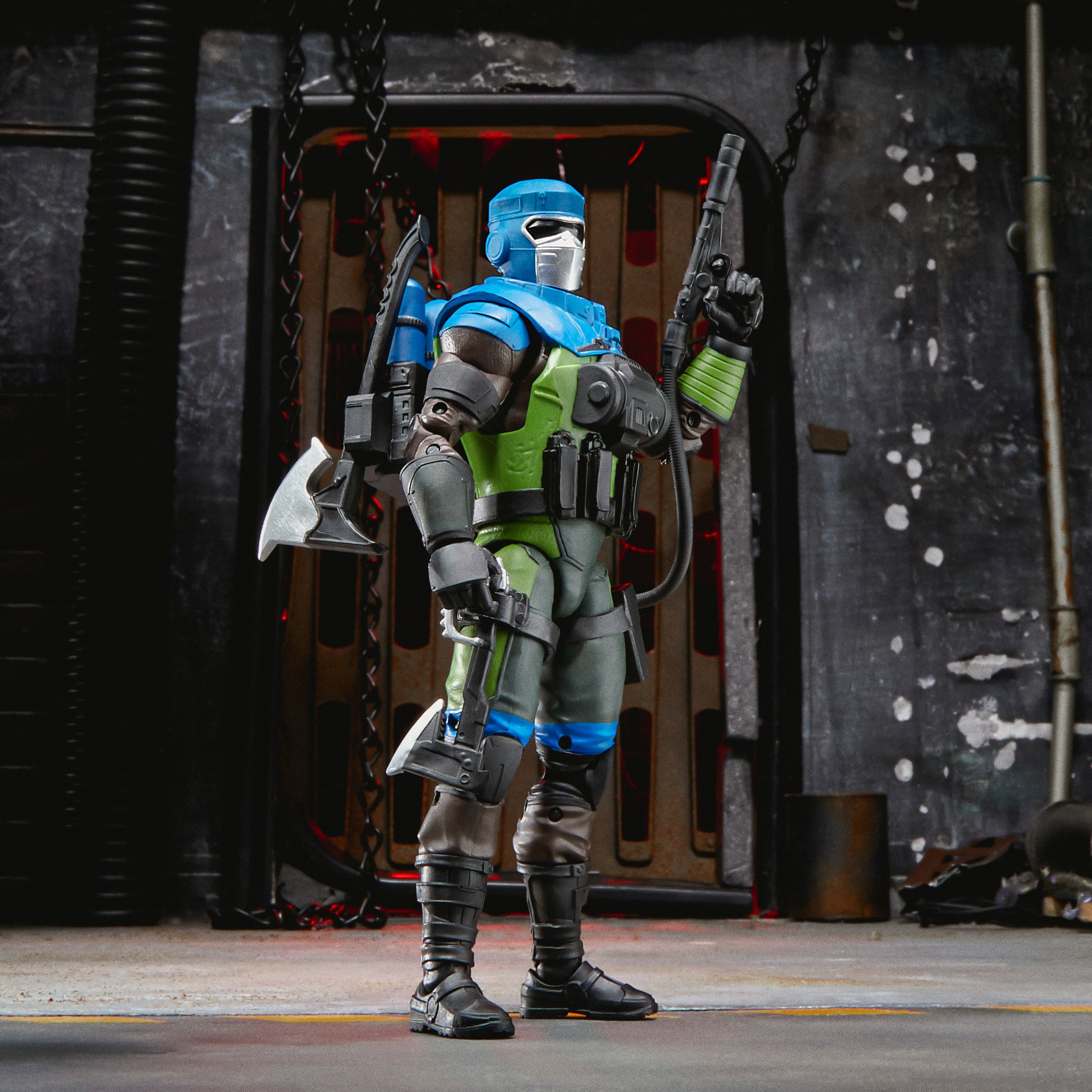 G.I. Joe Classified Series Mad Marauders Barbecue industrial diorama action pose VESTA 061