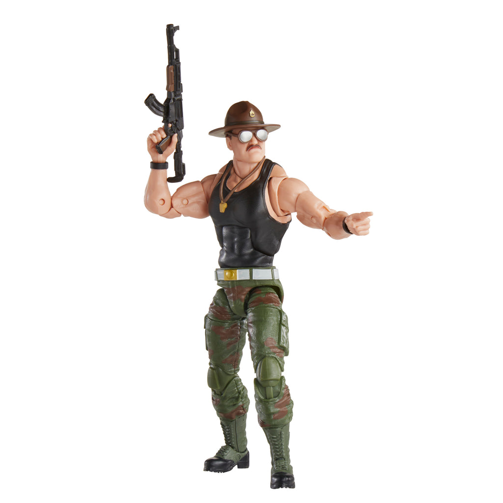 G.I. Joe Classified Series #53 Sgt. Slaughter product shot 557 rifle raised overhead