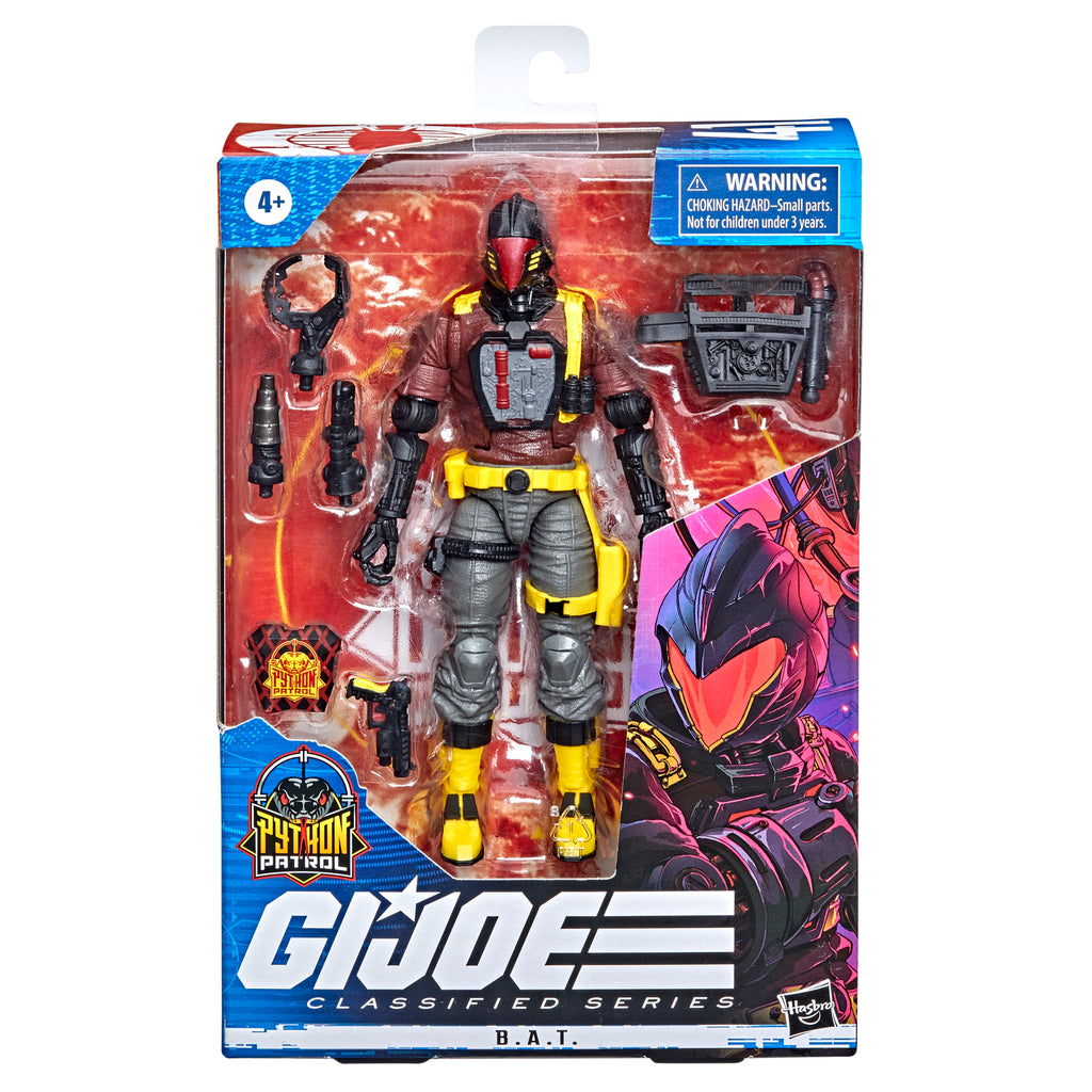 G.I. Joe Classified Series Python Patrol B.A.T. box packaging front view with Muhammad Firdaus art and Python Patrol logo