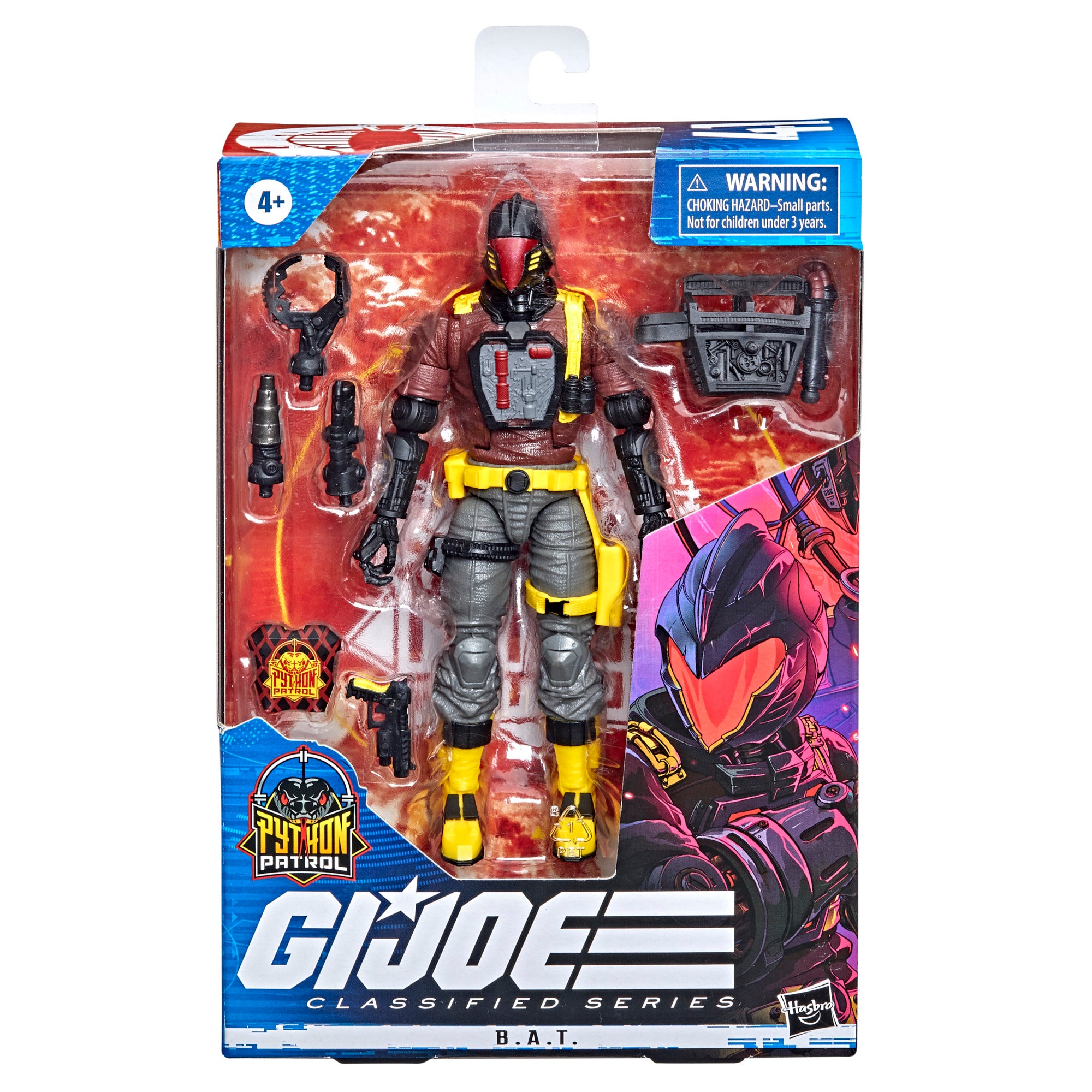 G.I. Joe Classified Series Python Patrol B.A.T. box packaging front view with Muhammad Firdaus art and Python Patrol logo
