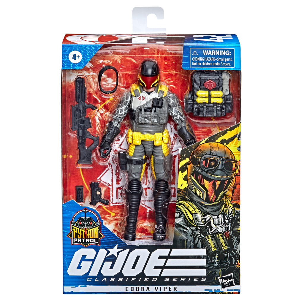 G.I. Joe Classified Series Python Patrol Cobra Viper box packaging front view with Anthony Petrie art and Python Patrol logo