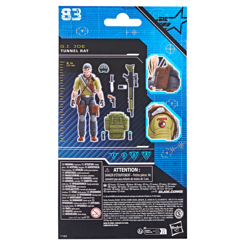 G.I. Joe Classified Series #83 Tunnel Rat box back