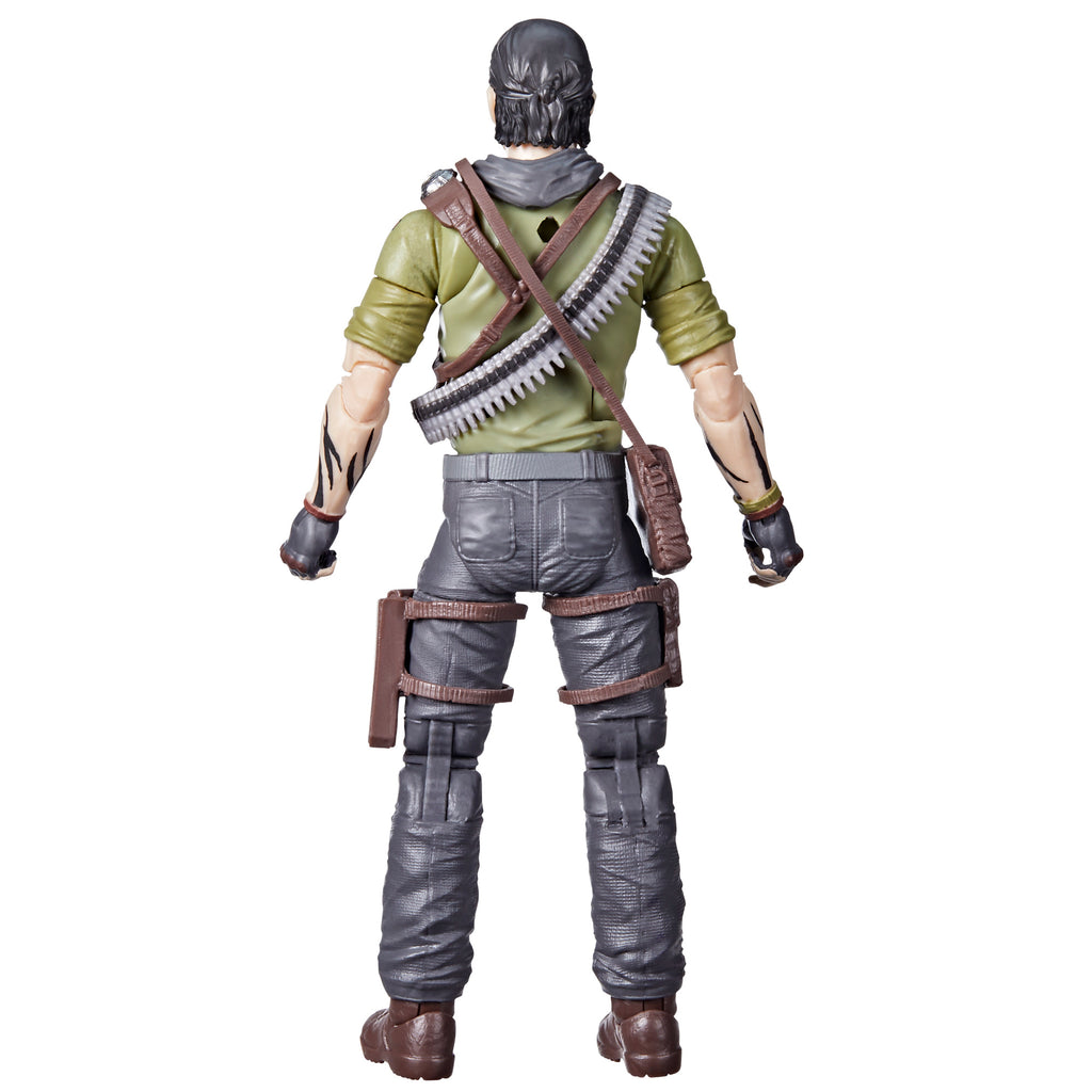 G.I. Joe Classified Series #83 Tunnel Rat detail shot back showing tactical backpack and cross-body bandolier
