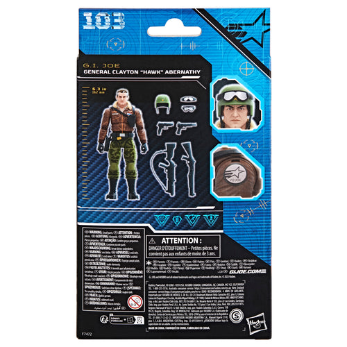 G.I. Joe Classified Series #103 General Hawk Abernathy - Package Back