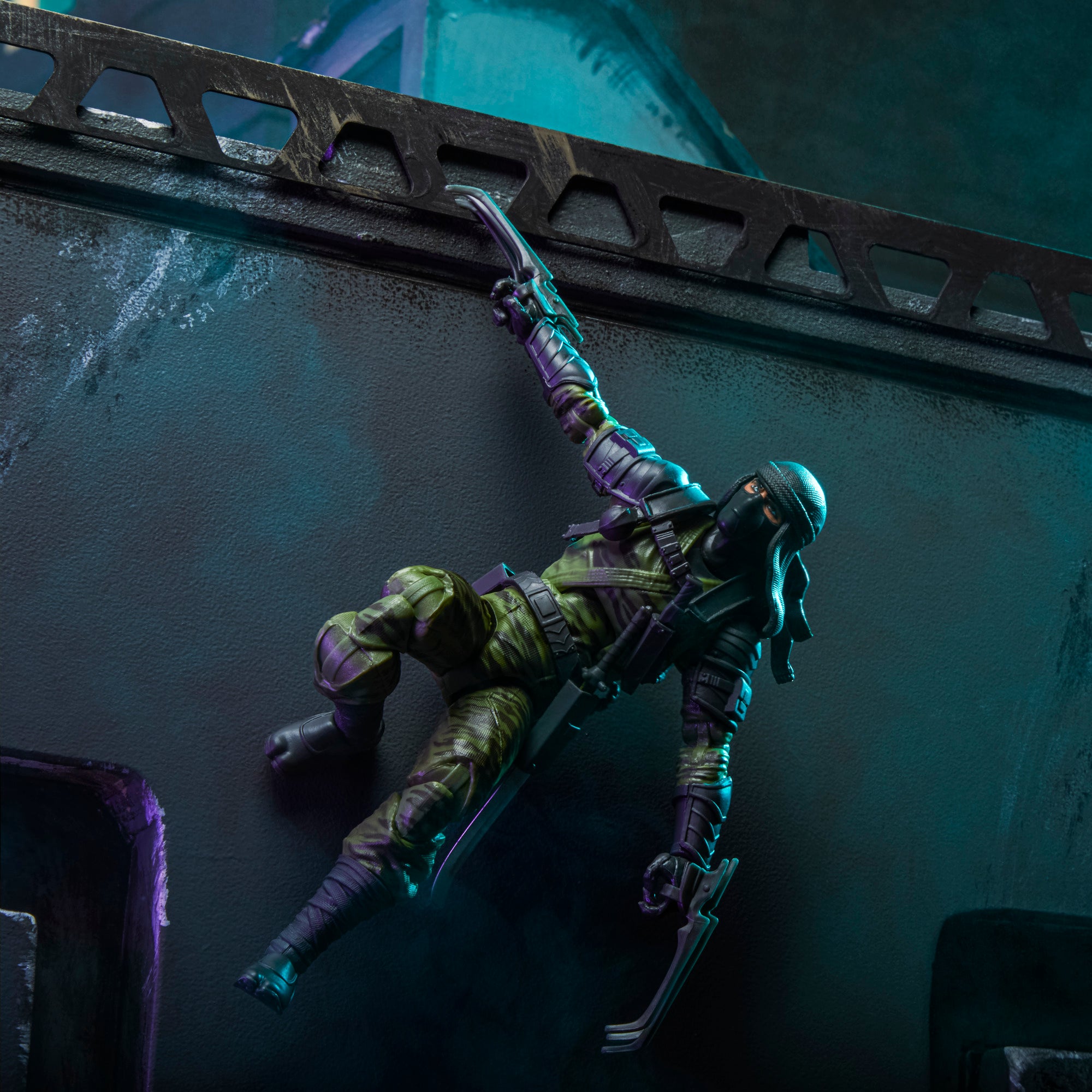 G.I. Joe Classified Series Nunchuk diorama urban night action pose WELLS 452