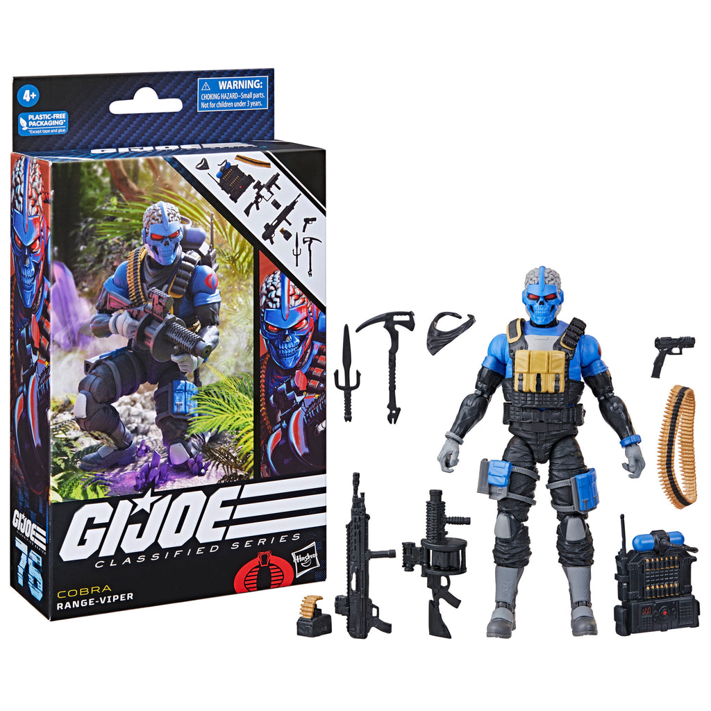 G.I. Joe Classified Series #76 Range-Viper combo shot with all 8 accessories
