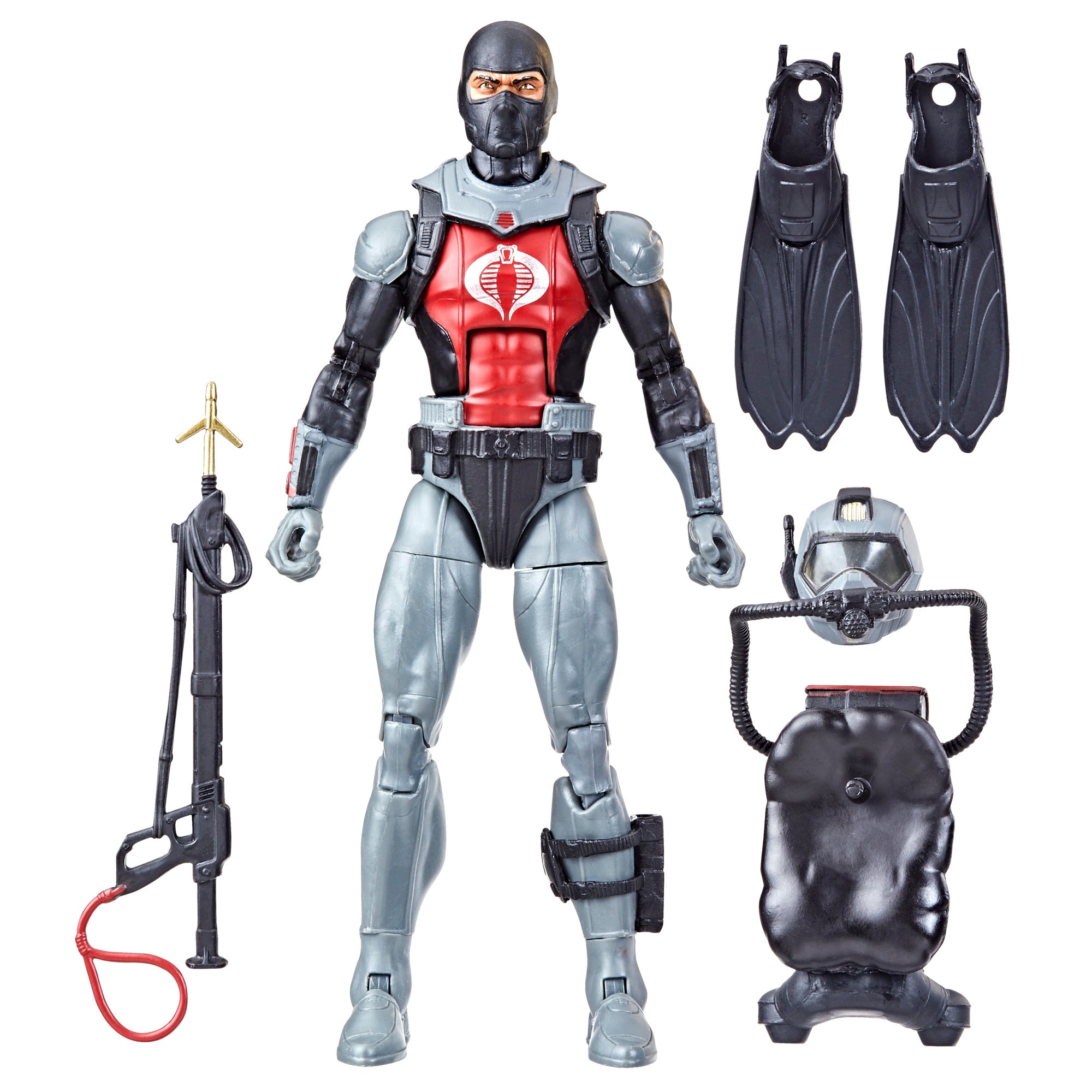 G.I. Joe Classified Series #81 Cobra Eel main product shot white background with all accessories