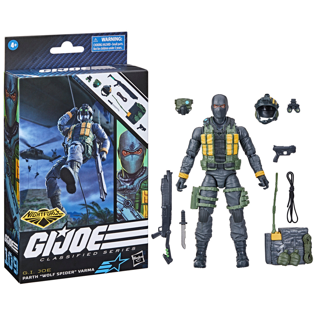 G.I. Joe Classified Series #109 Night Force Wolf Spider Varma - Package Combo