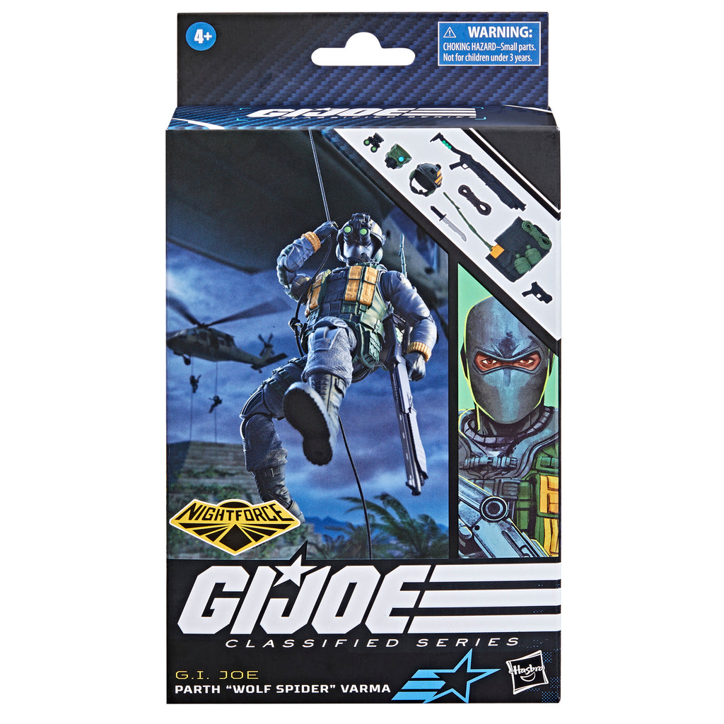 G.I. Joe Classified Series #109 Night Force Wolf Spider Varma - Package Front