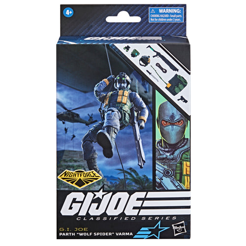 G.I. Joe Classified Series #109 Night Force Wolf Spider Varma - Package Front
