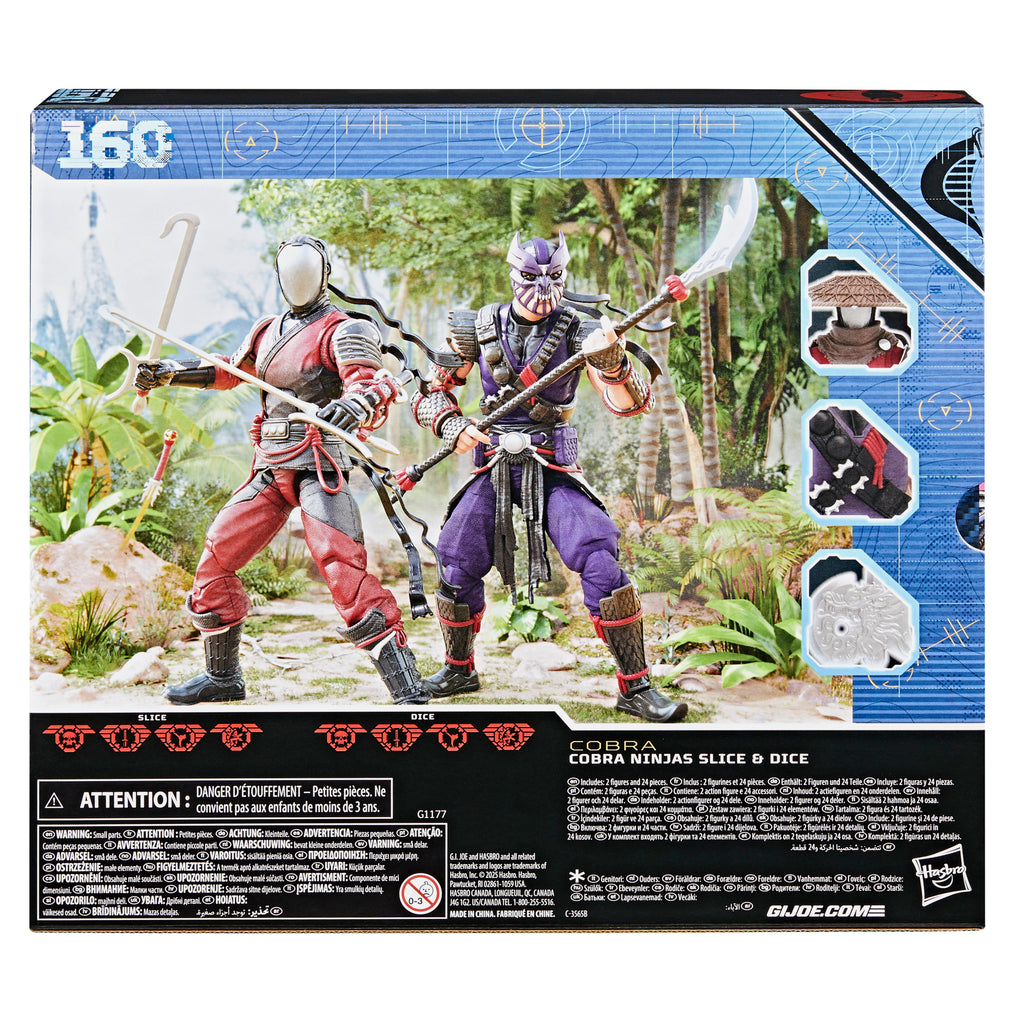 G.I. Joe Classified Series #160 Cobra Ninjas Slice & Dice - Package Back