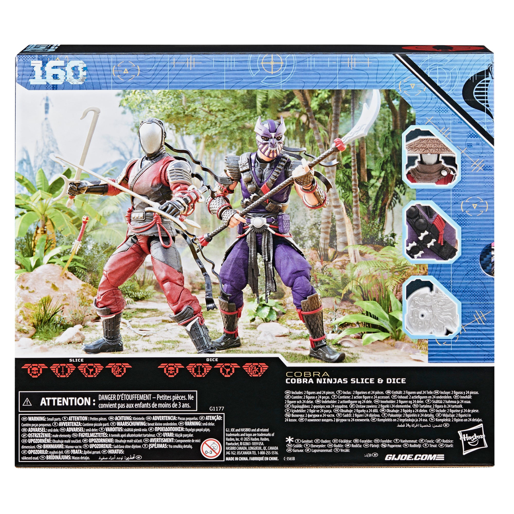 G.I. Joe Classified Series #160 Cobra Ninjas Slice & Dice - Package Back