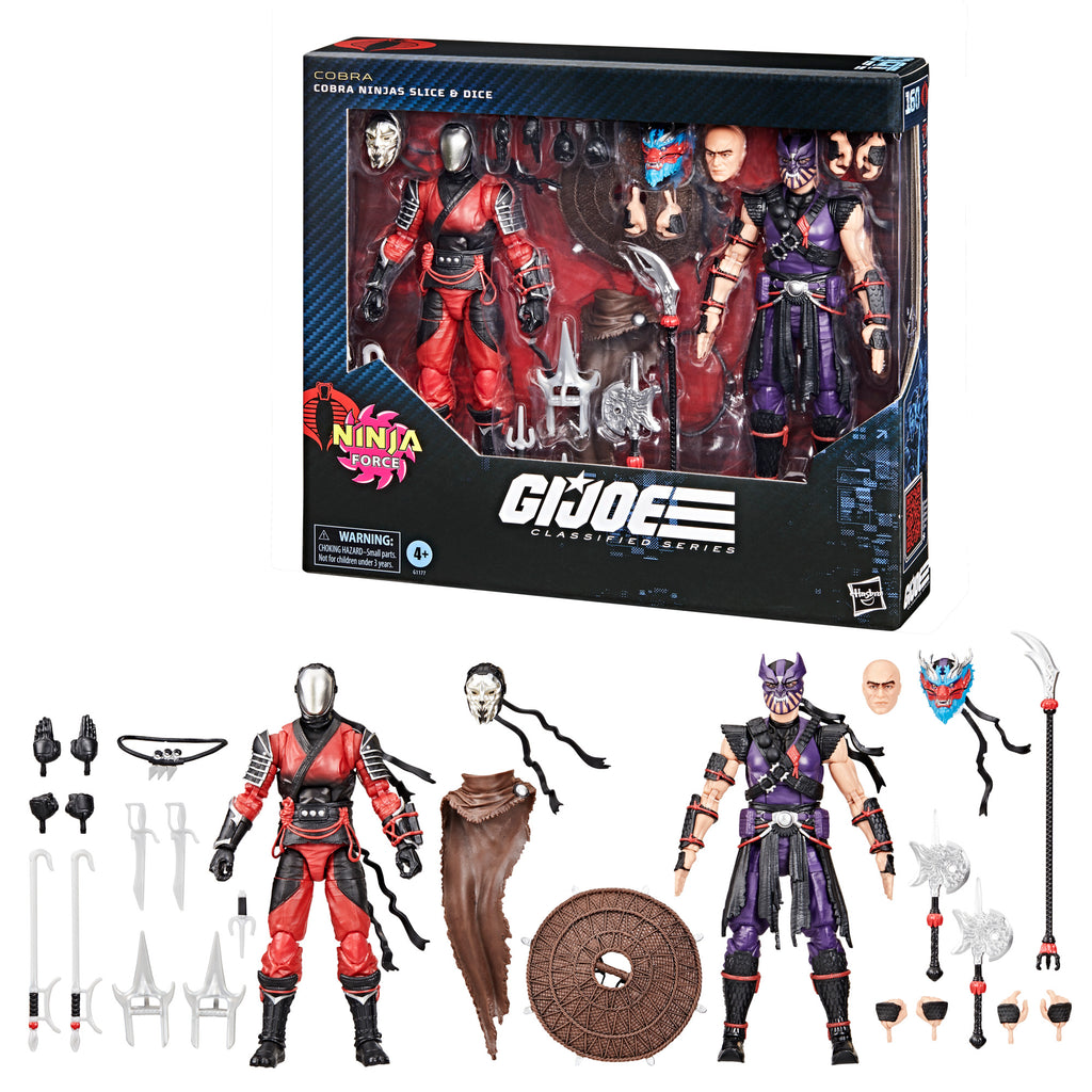 G.I. Joe Classified Series #160 Cobra Ninjas Slice & Dice - Package Combo