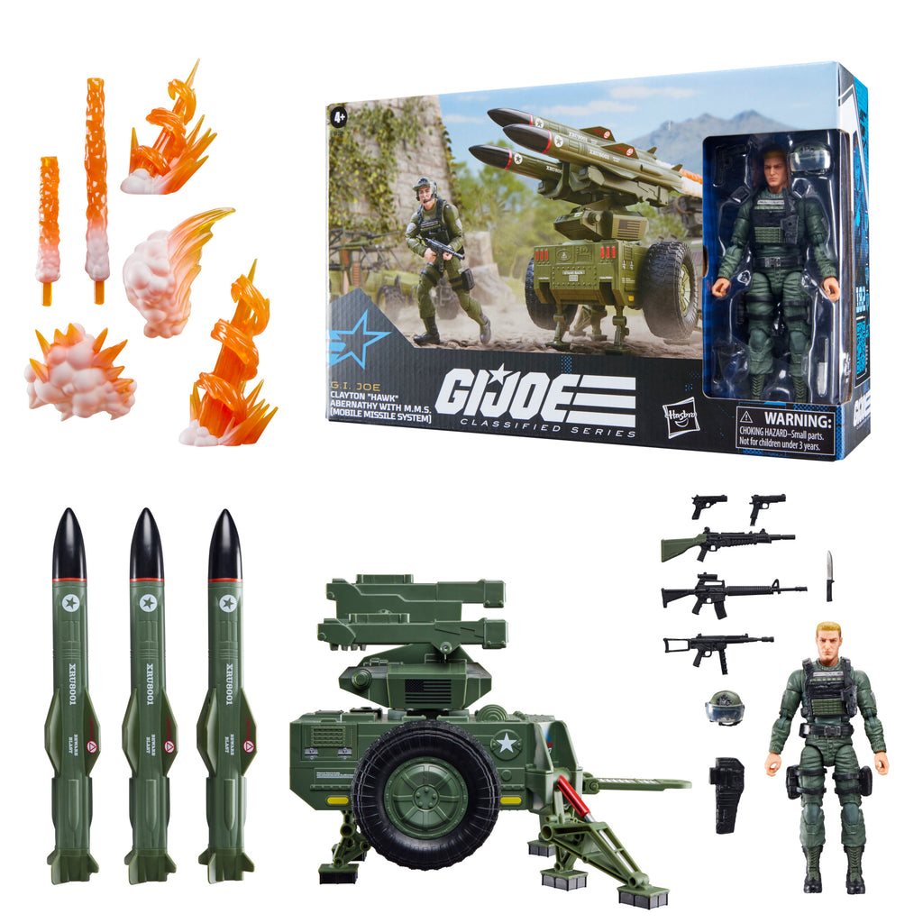 G.I. Joe Classified Series #182, Clayton “Hawk” Abernathy with M.M.S. (Mobile Missile System) Towable Vehicle