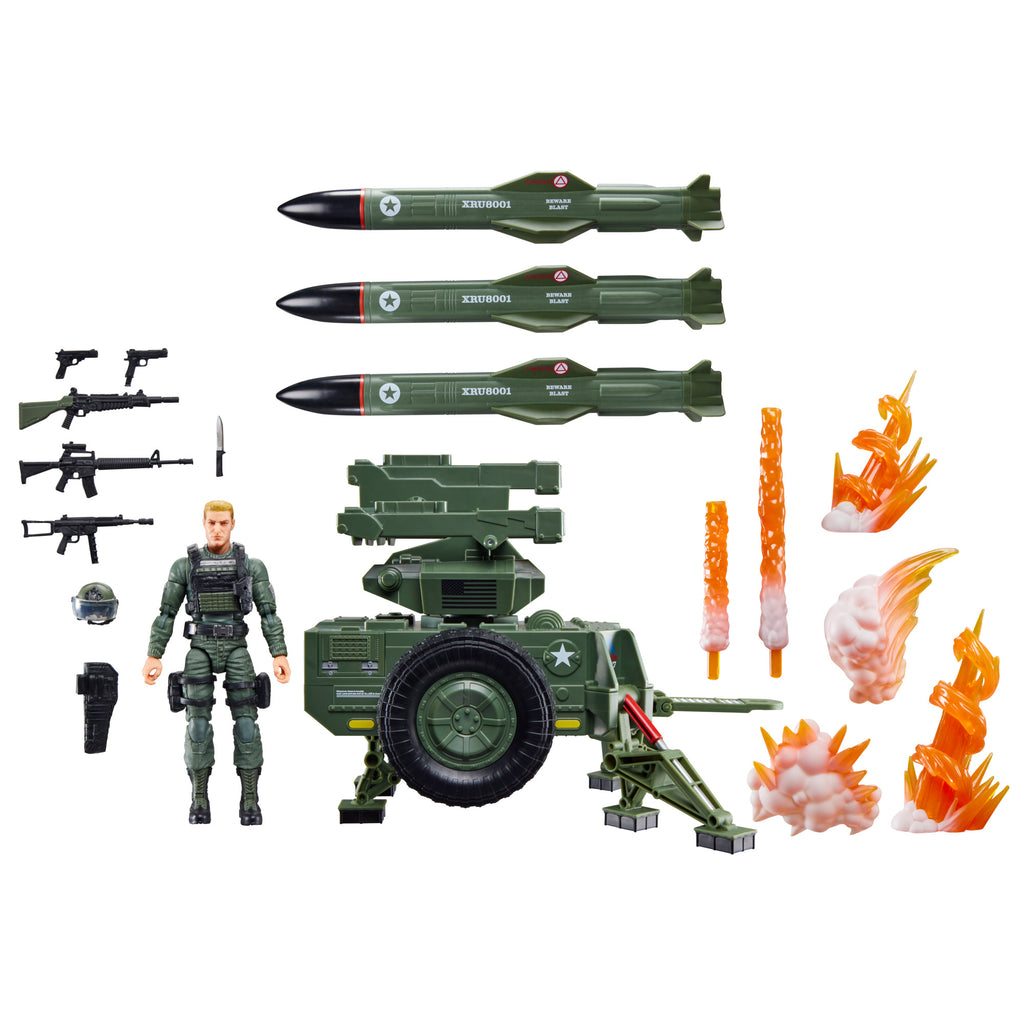 G.I. Joe Classified Series #182, Clayton “Hawk” Abernathy with M.M.S. (Mobile Missile System) Towable Vehicle