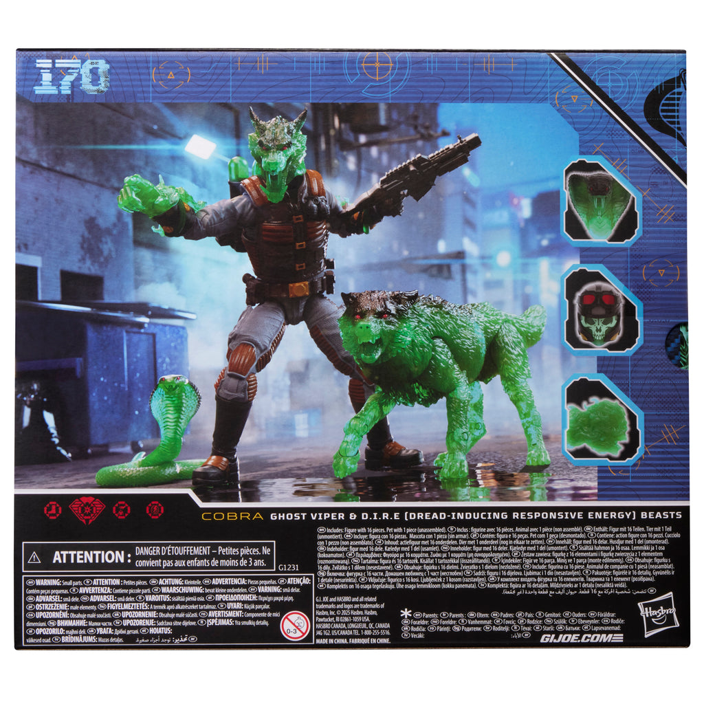 G.I. Joe Classified Series #170 Ghost Viper & D.I.R.E. Beasts - Package Back