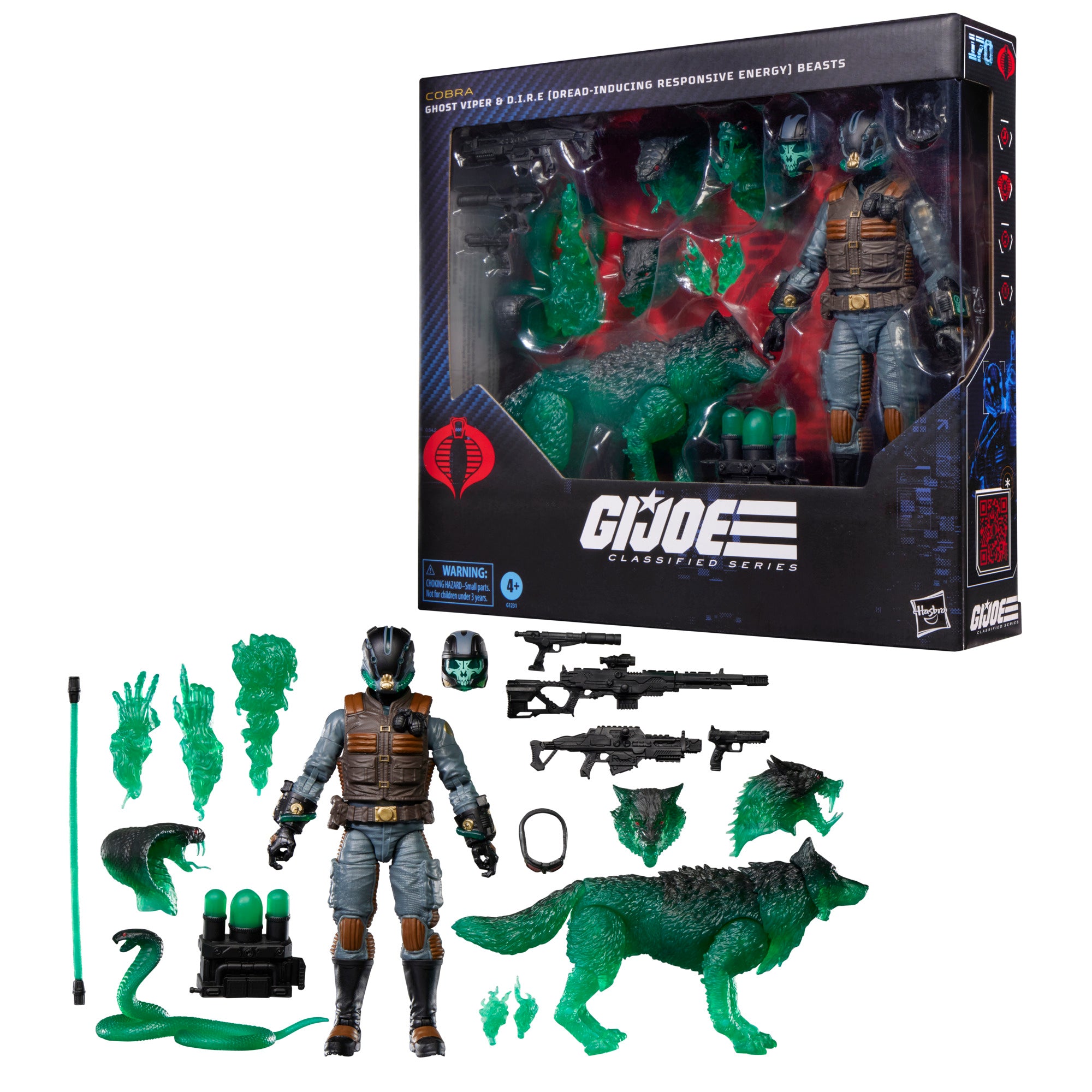 G.I. Joe Classified Series #170 Ghost Viper & D.I.R.E. Beasts - Package Combo