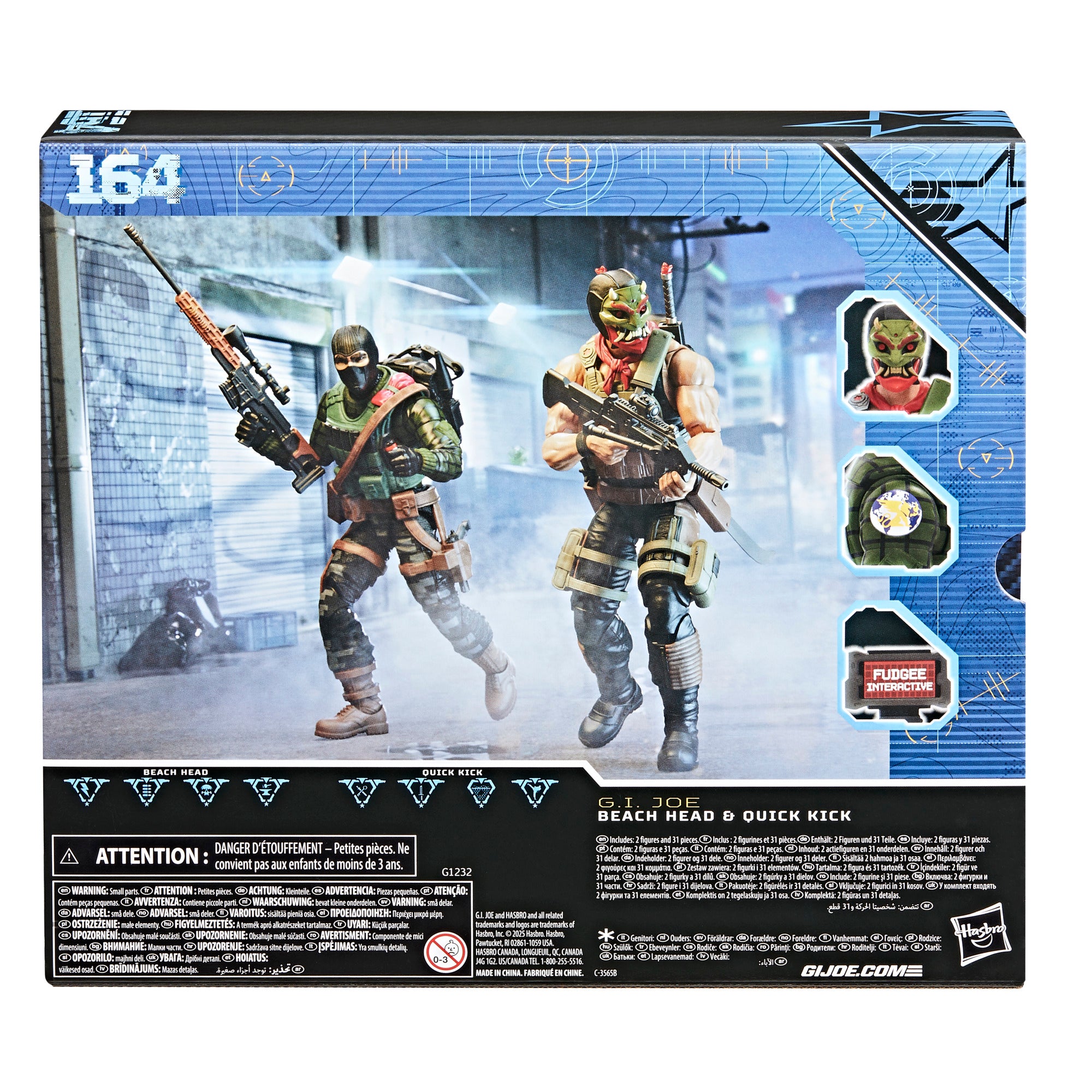 G.I. Joe Classified Series #164 Night Force Beach Head & Quick Kick - Package Back