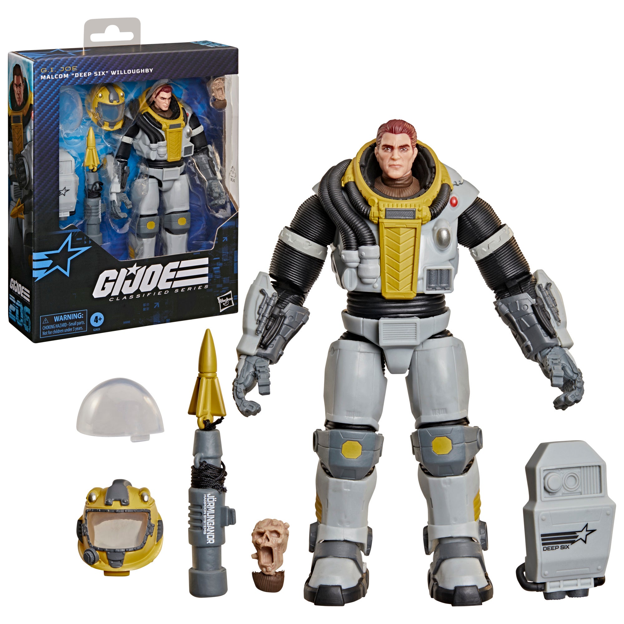G.I. Joe Classified Series #206, Malcom "Deep Six" Willoughby, Collectible Deluxe 6 Inch Action Figure with 6 Accessories