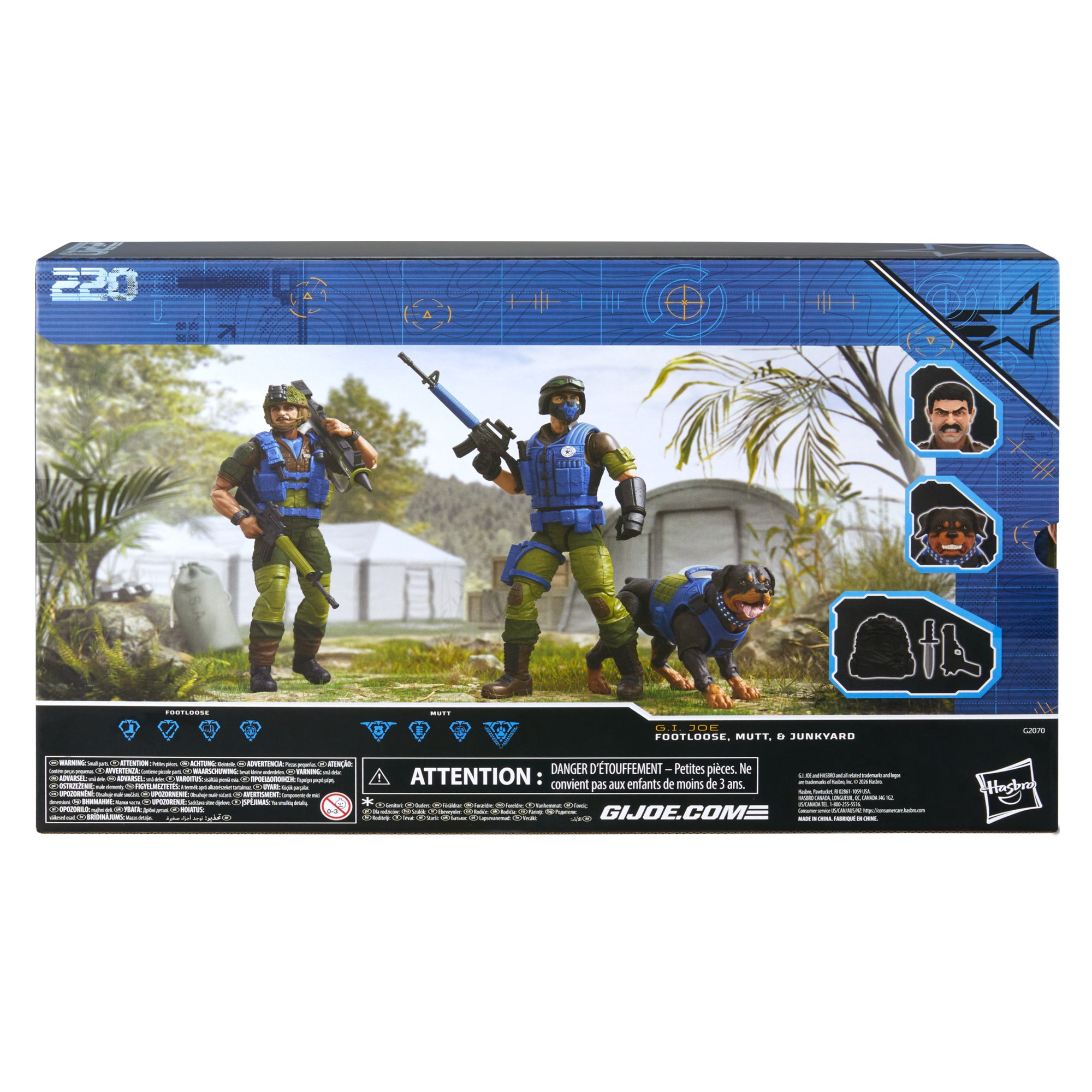 G.I. Joe Classified Series #220 Mad Marauders Footloose Mutt Junkyard box back