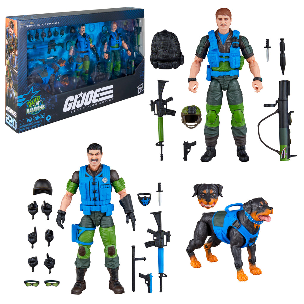 G.I. Joe Classified Series #220 Mad Marauders combo shot all figures and accessories