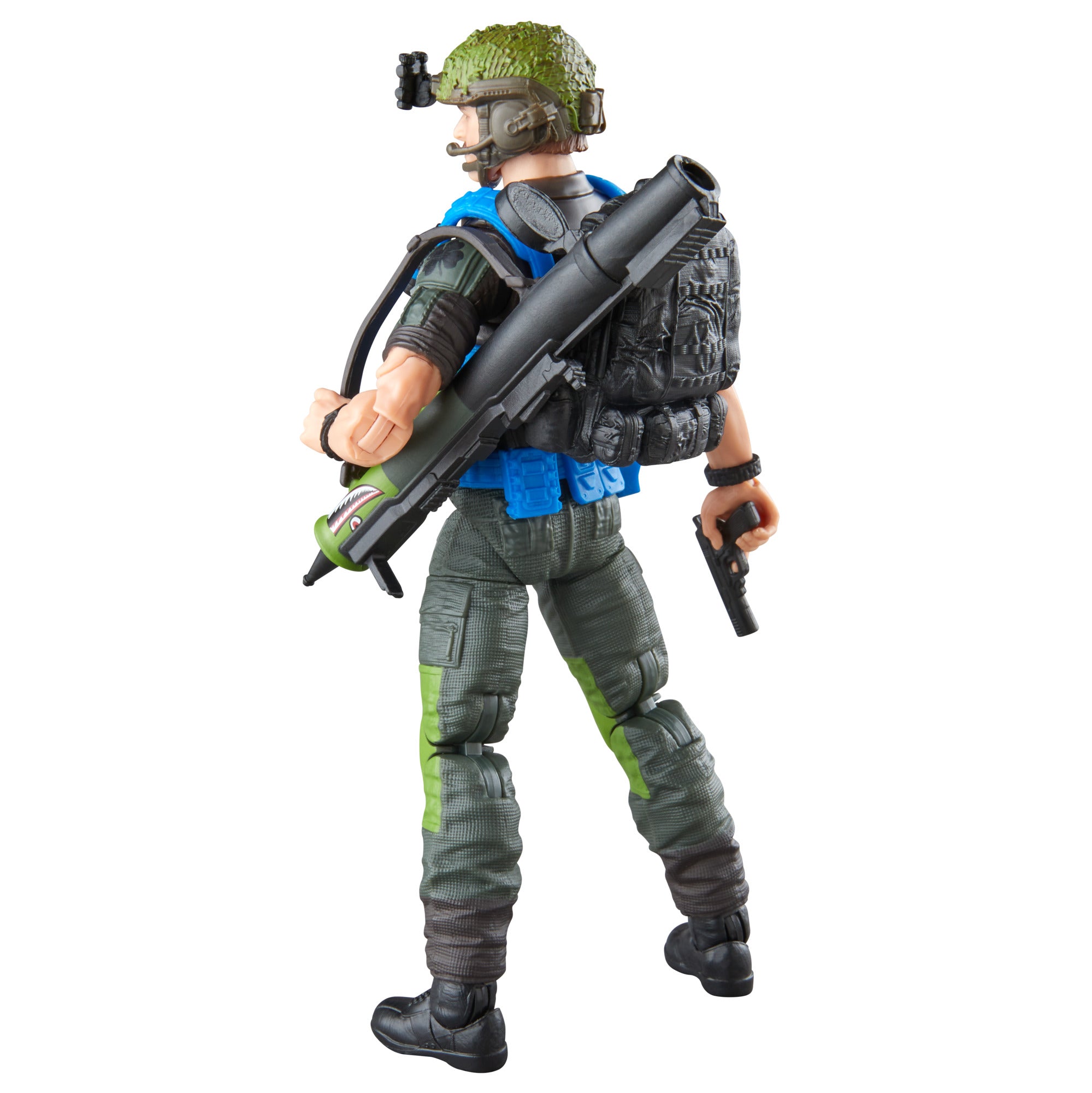 G.I. Joe Classified Series #220 Mad Marauders Footloose detail with accessories laid out
