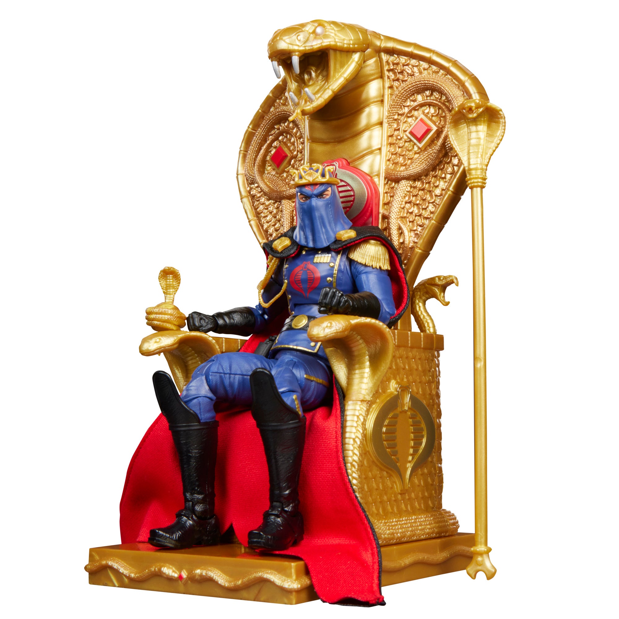 G.I. Joe Classified Series #221, Cobra Commander in dress uniform & throne, Collectible 6 Inch Action Figure Set with 9 Accessories