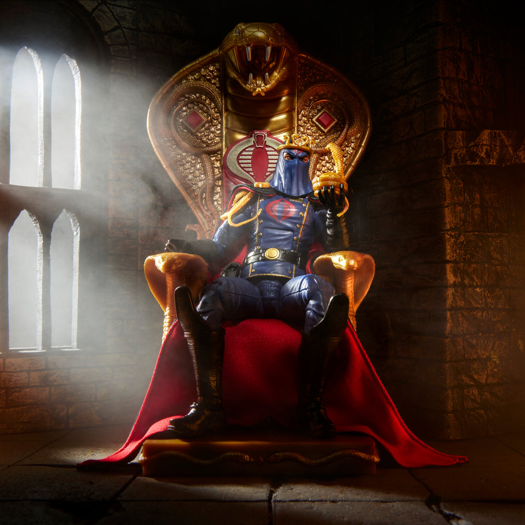 G.I. Joe Classified Series #221, Cobra Commander in dress uniform & throne, Collectible 6 Inch Action Figure Set with 9 Accessories