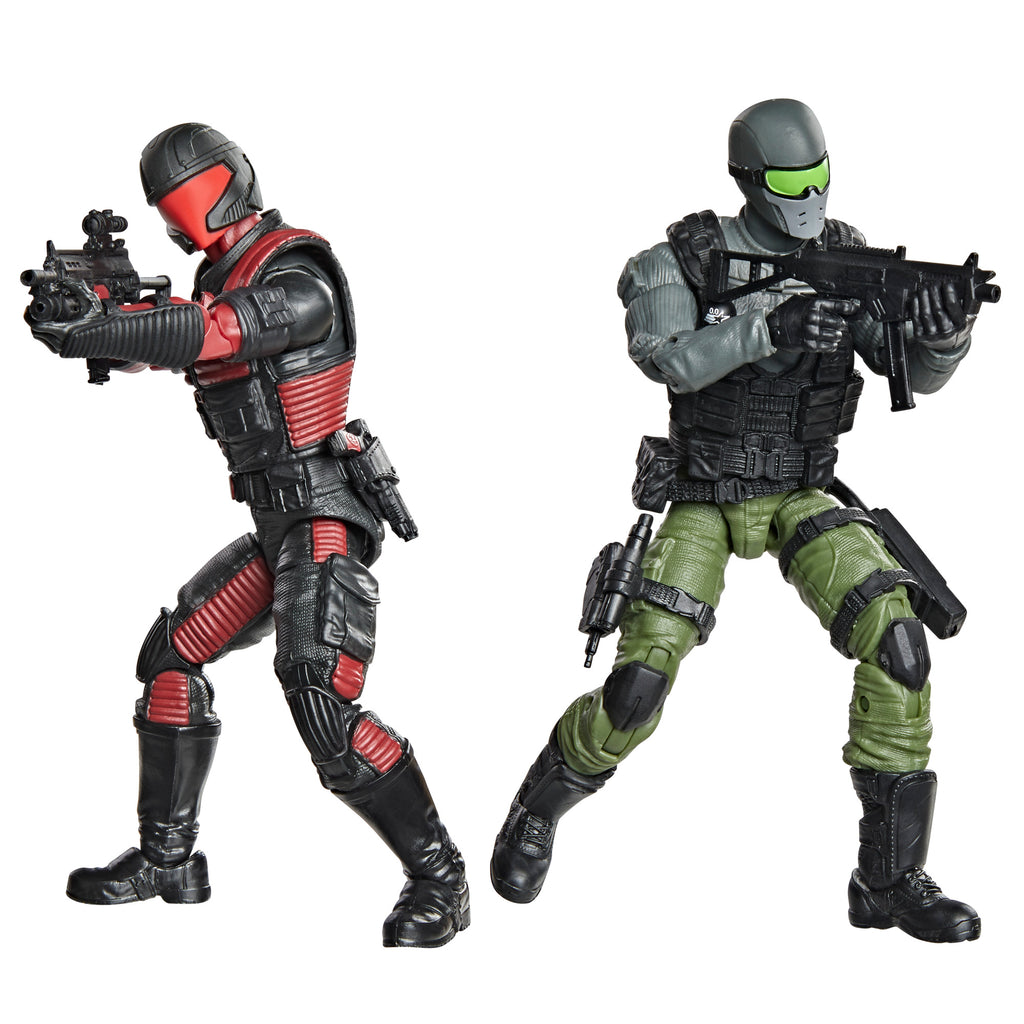 G.I. Joe Classified Series #218, Snake Eyes & Varmint ATV Vs. Stealth Viper & Cobra Stealth Flight Pod (Trubble Bubble), Two 6 Inch Action Figures & Two Vehicles