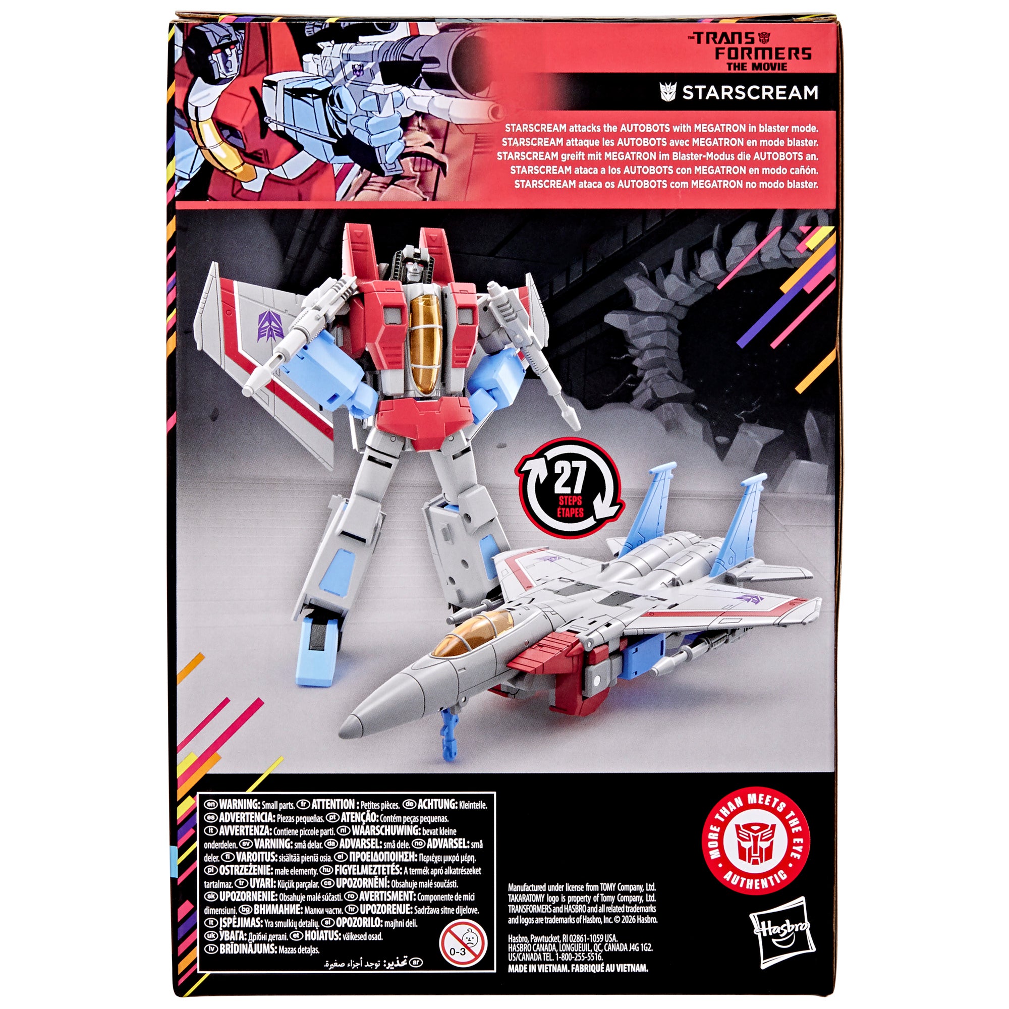 Transformers Studio Series MTMTE Collection The Transformers: The Movie Voyager Class Starscream, 6.75-Inch Converting Action Figure