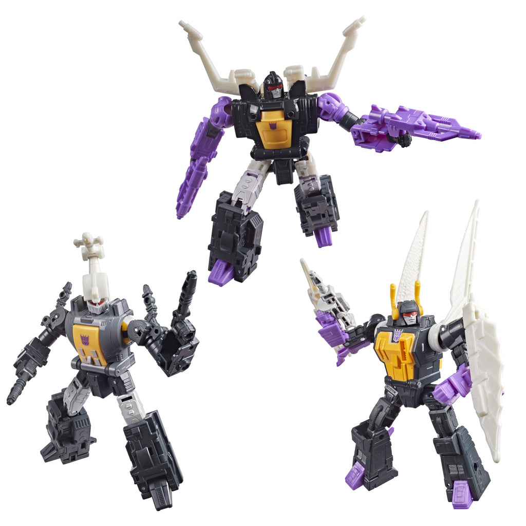 Transformers Studio Series MTMTE Collection The Transformers: The Movie Insecticon Bombshell, Shrapnel & Kickback 3-Pack, 5.5-Inch Converting Action Figures