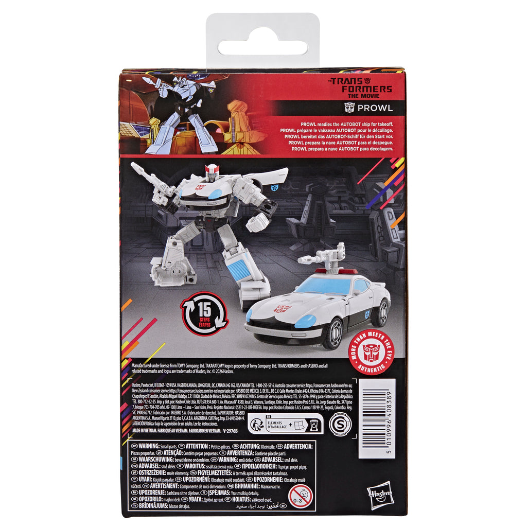 Transformers Studio Series MTMTE Collection The Transformers: The Movie Deluxe Class Prowl, 5-Inch Converting Action Figure