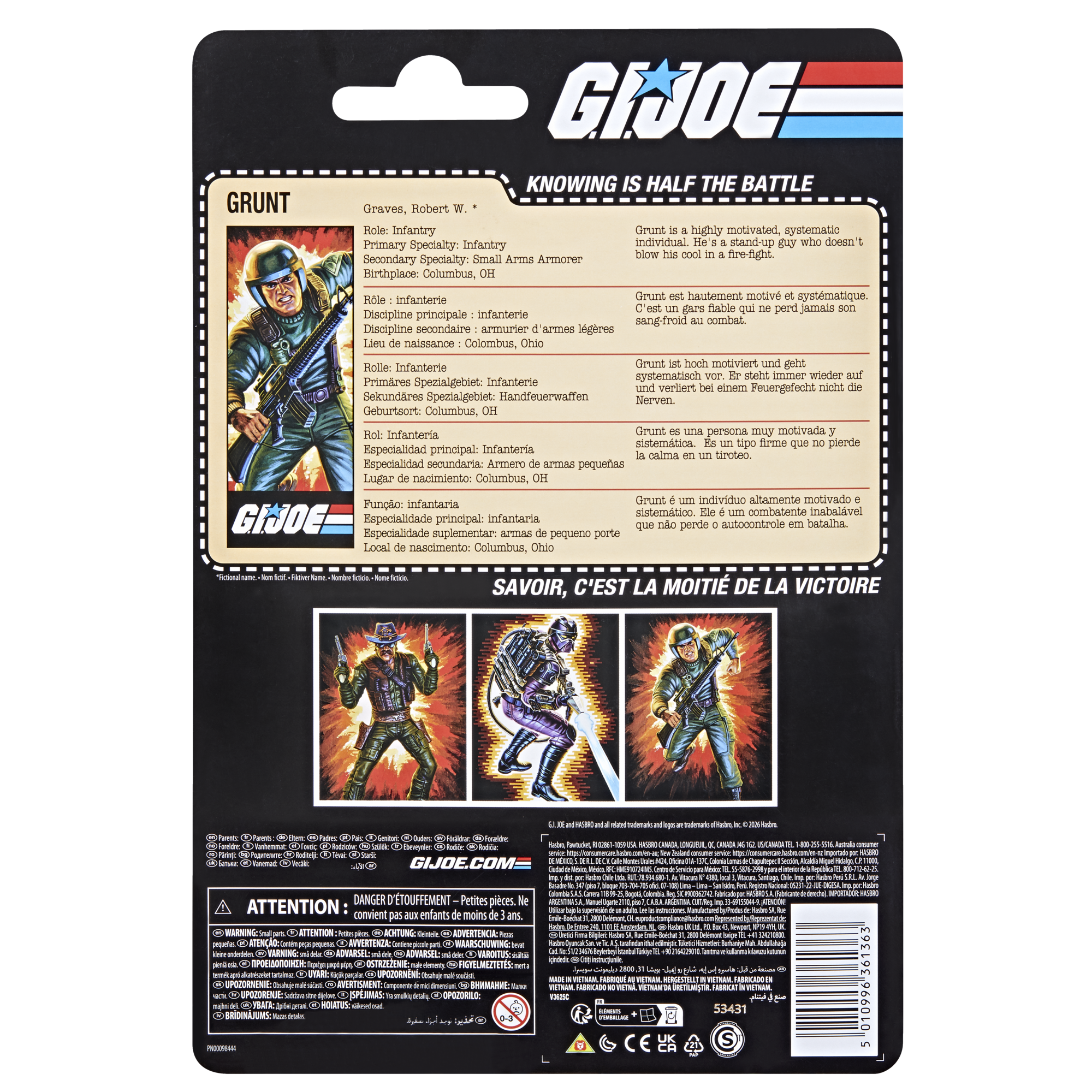 G.I. Joe Classified Series Retro Cardback Robert "Grunt" Graves