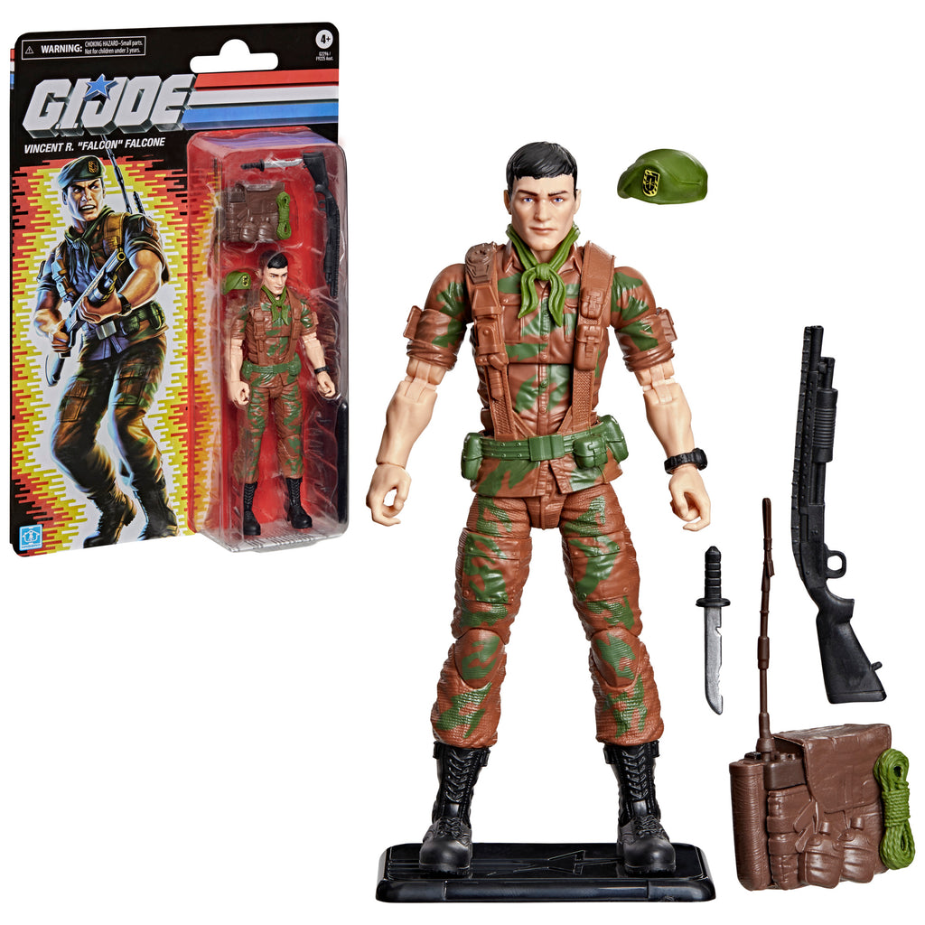 G.I. Joe Classified Series Falcon Falcone combo shot with accessories
