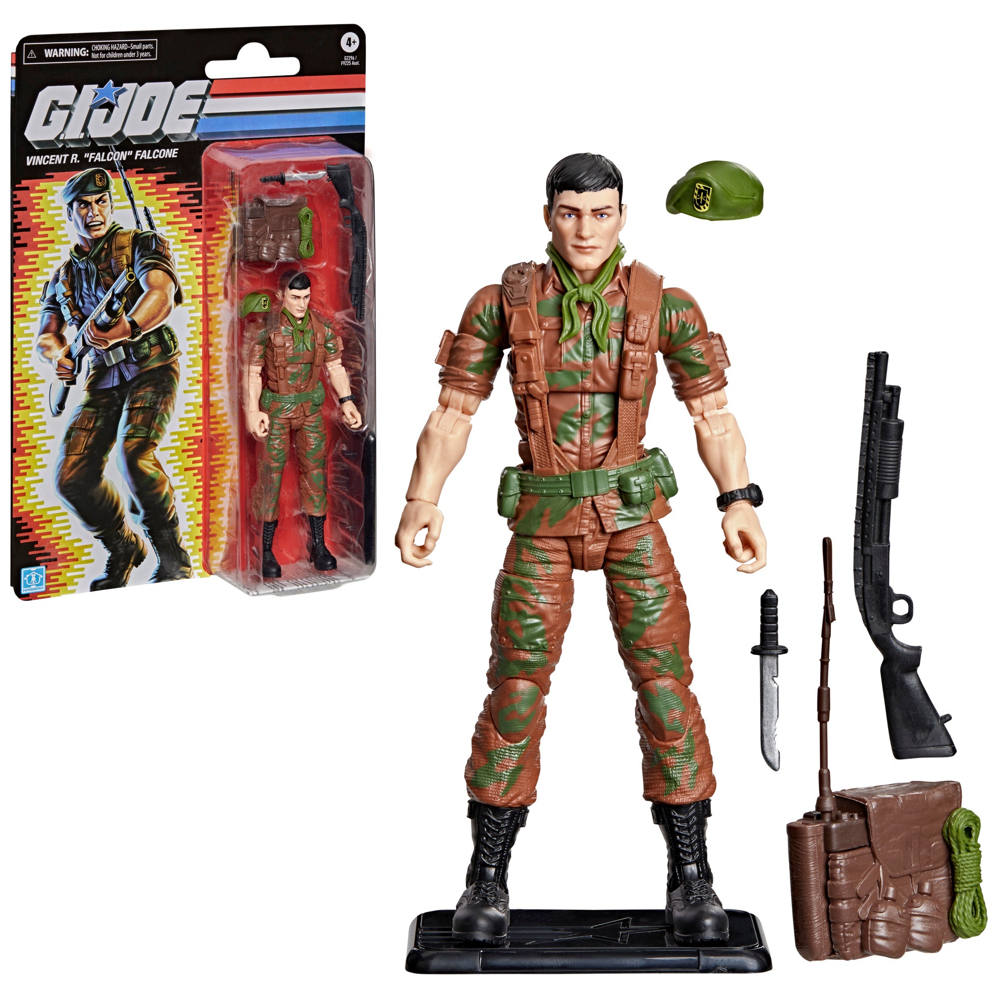 G.I. Joe Classified Series Falcon Falcone combo shot with accessories