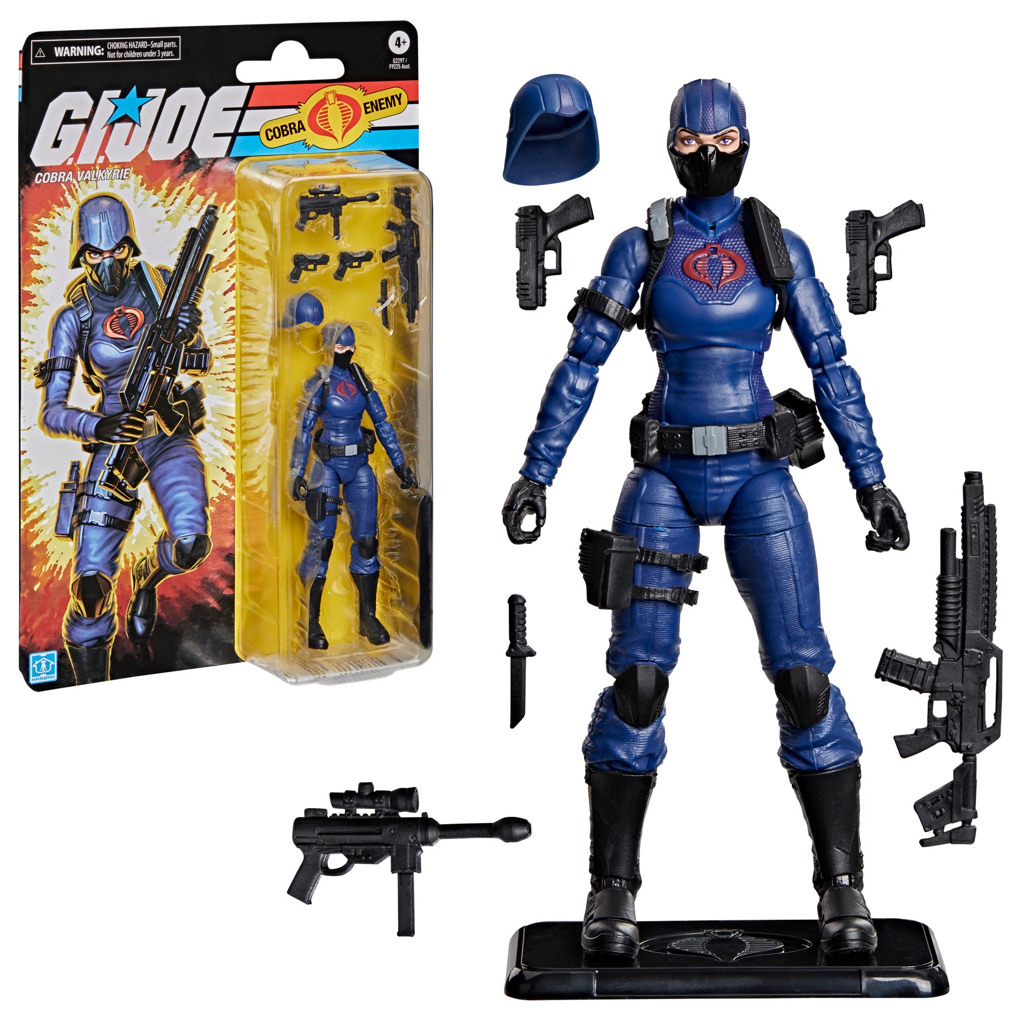 G.I. Joe Classified Series Cobra Valkyrie combo shot with all 9 accessories