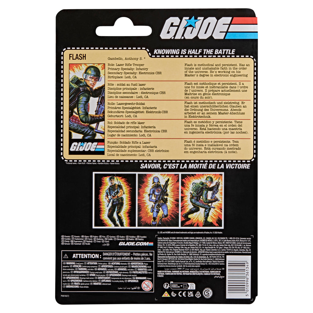 G.I. Joe Classified Series Flash Gambello box back