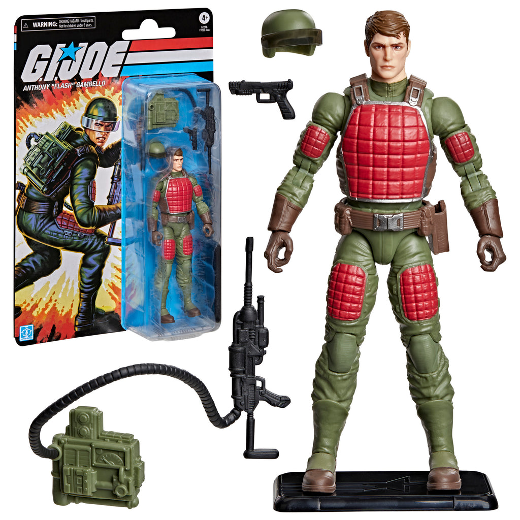 G.I. Joe Classified Series Flash Gambello combo shot with all 6 accessories