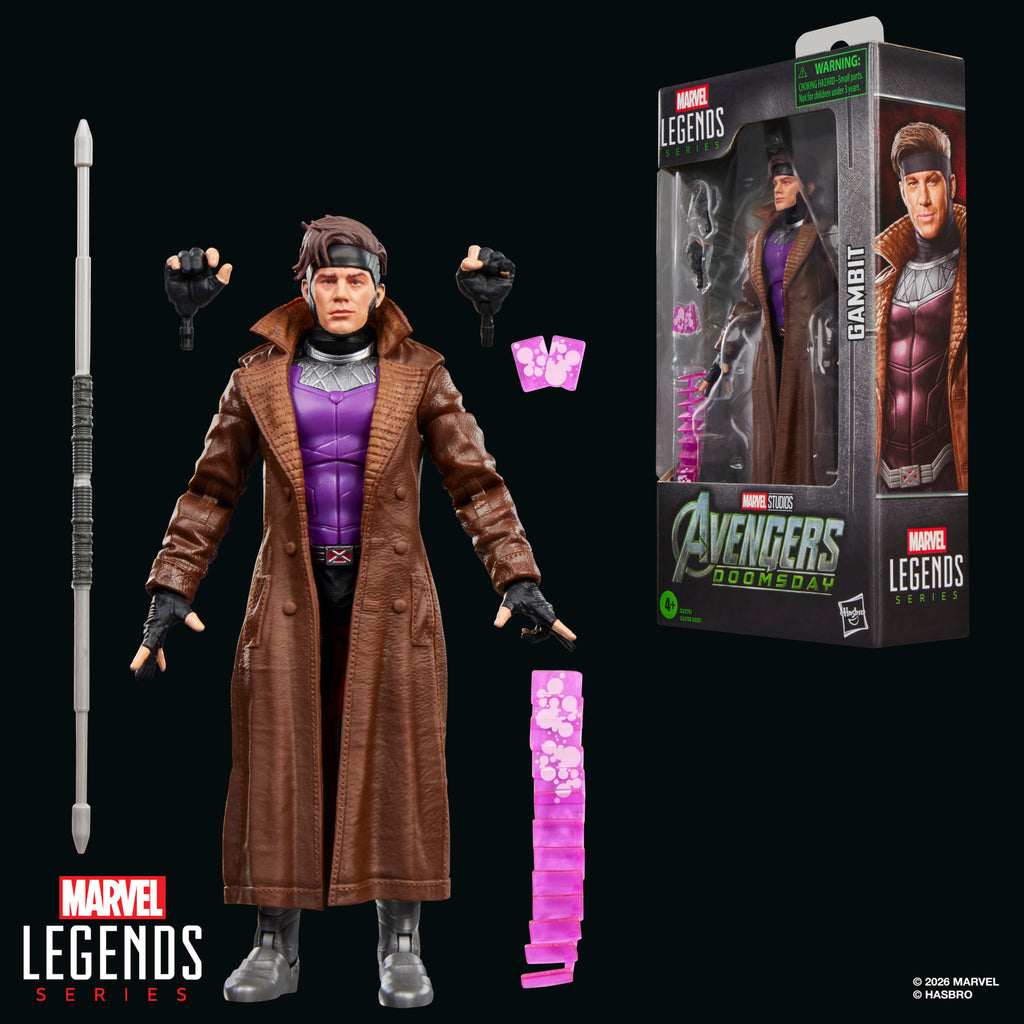Marvel Legends Series – Avengers: Doomsday Gambit | 6-Inch Action Figure with Bo Staff & Kinetic Card Effects | Hasbro