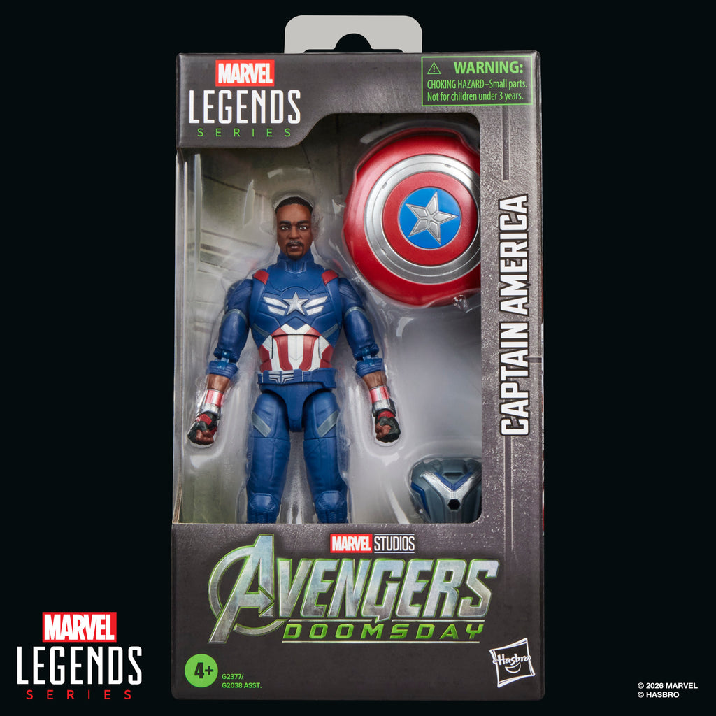 Marvel Legends Series – Avengers: Doomsday Captain America (Sam Wilson) | 6-Inch Action Figure with Shield & Backpack | Hasbro