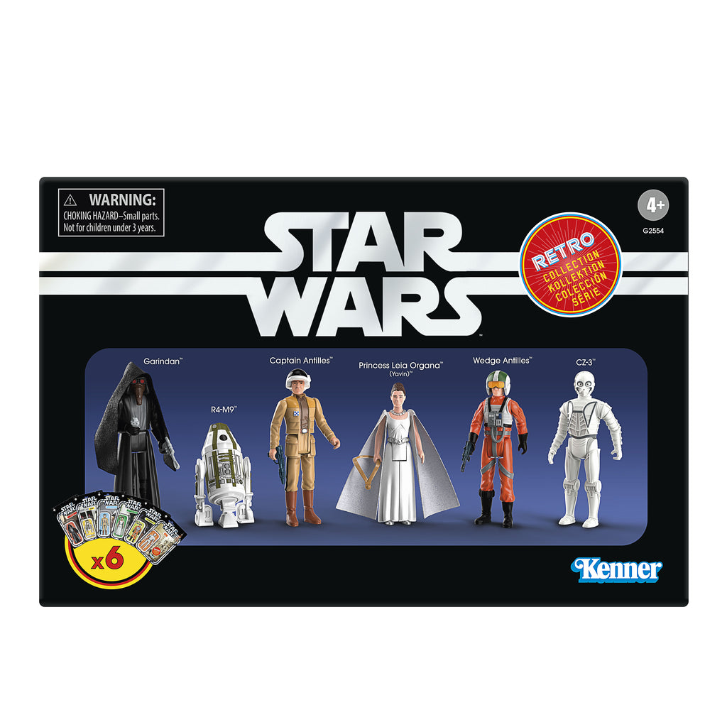 Star Wars Retro Collection Star Wars: A New Hope Multipack — Garindan, R4-M9, Captain Antilles, Princess Leia Organa (Yavin), Wedge Antilles & CZ-3, 3.75-Inch Action Figure 6-Pack
